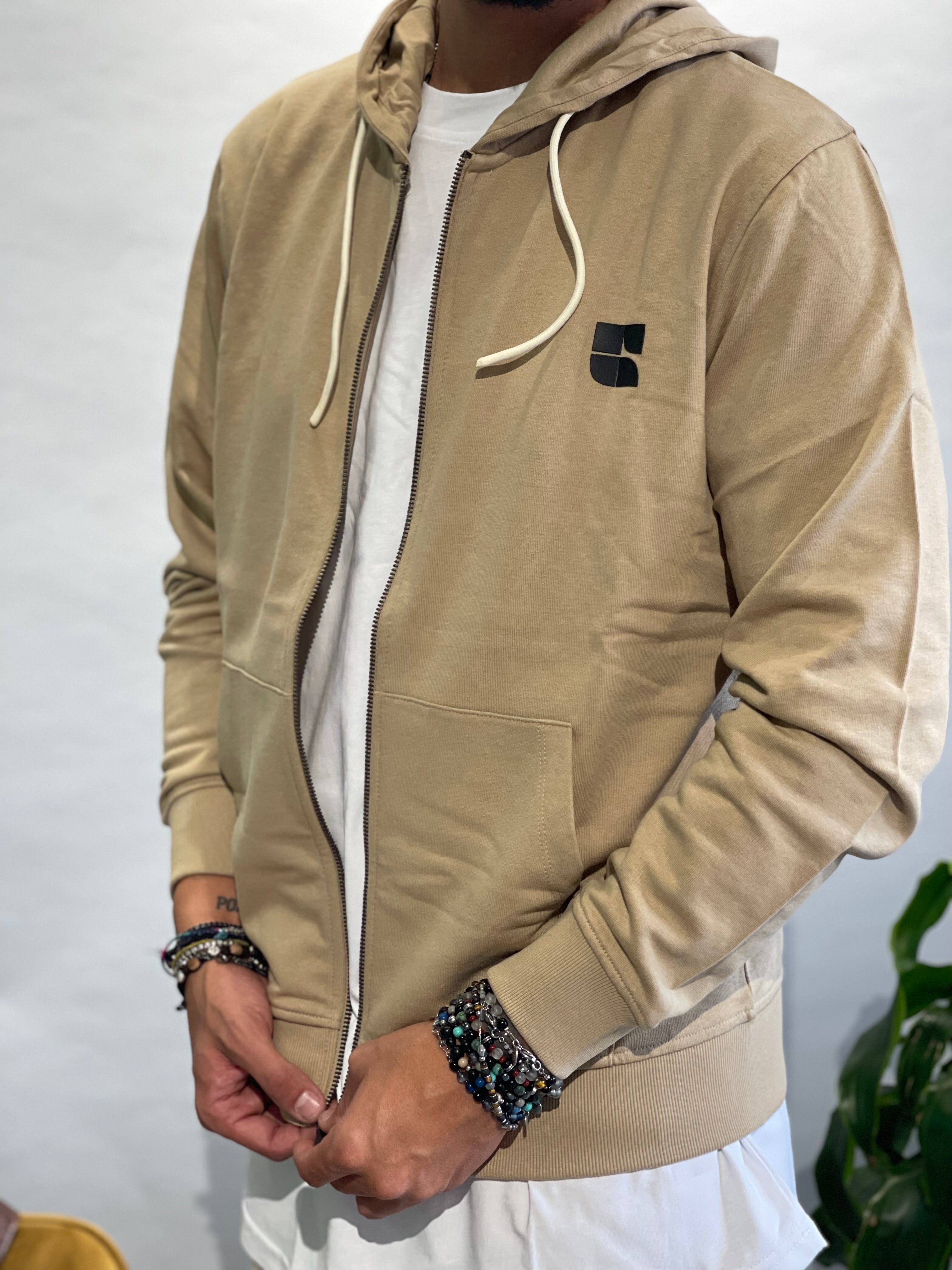 FELPA ZIP URBAN RING BEIGE