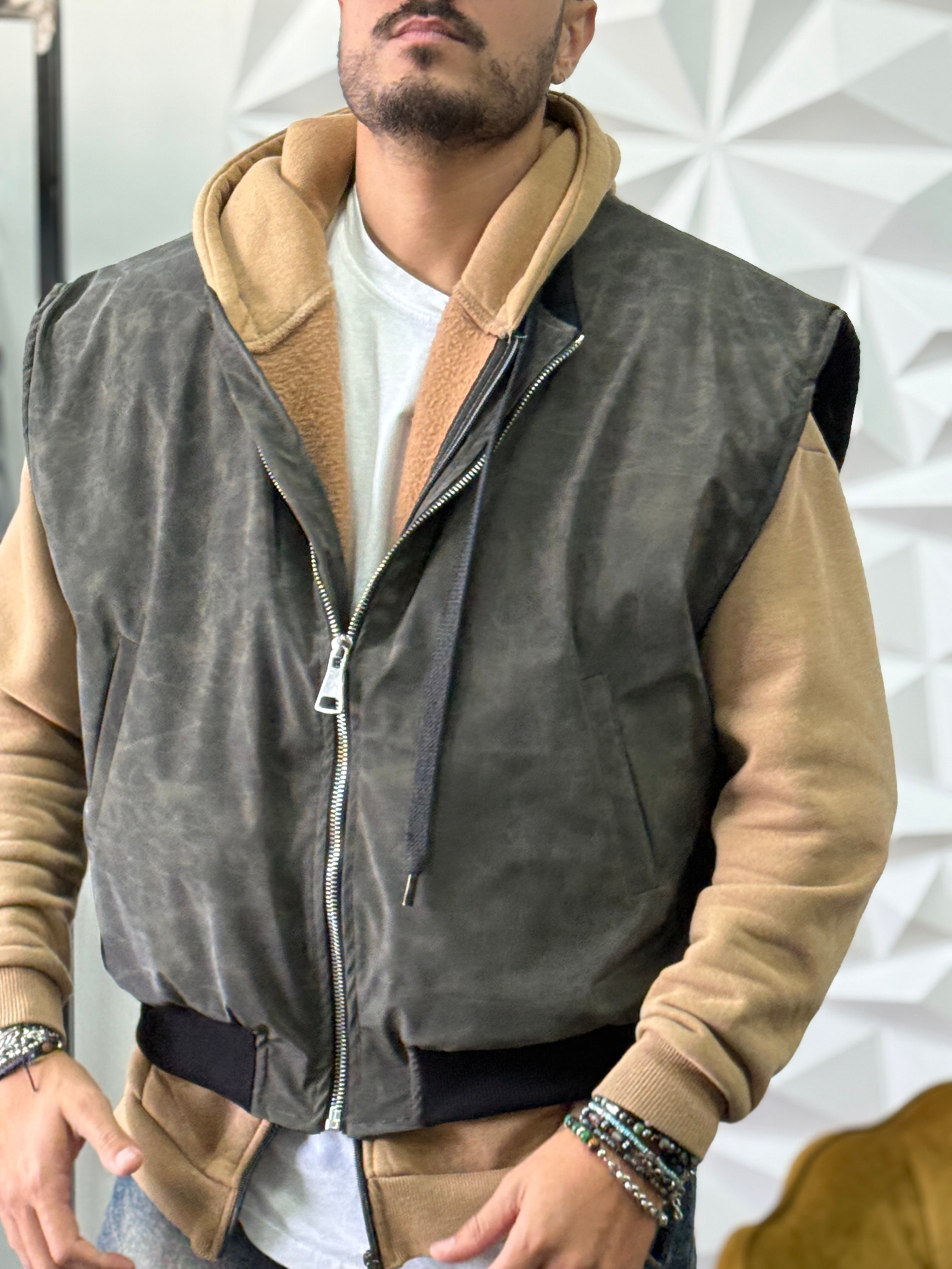 Smanicato ecopelle martorizzato New Job Brand