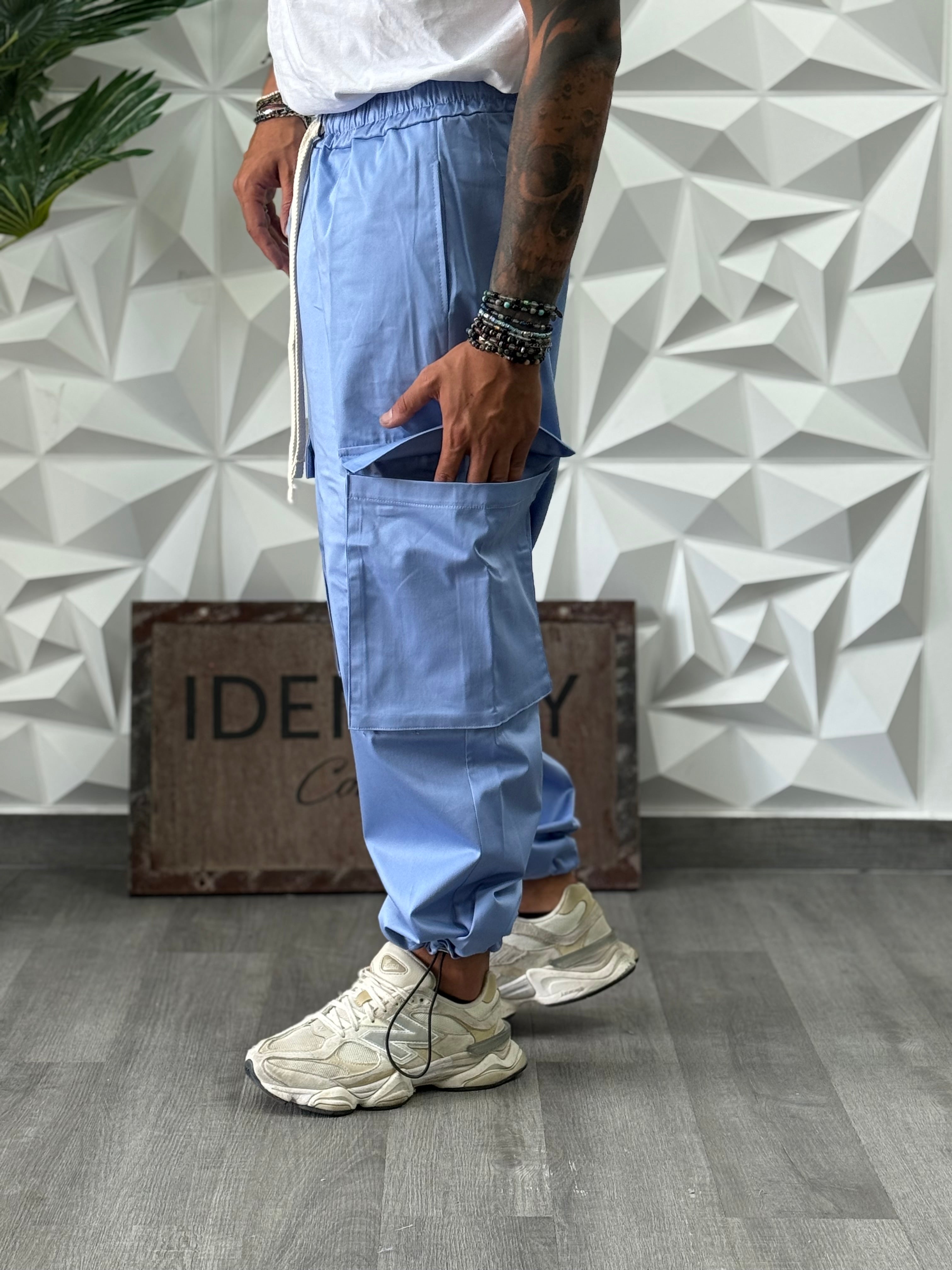 PANTALACCIO COPENAGHEN FONDO REGOLABILE CELESTE NEW JOB BRAND