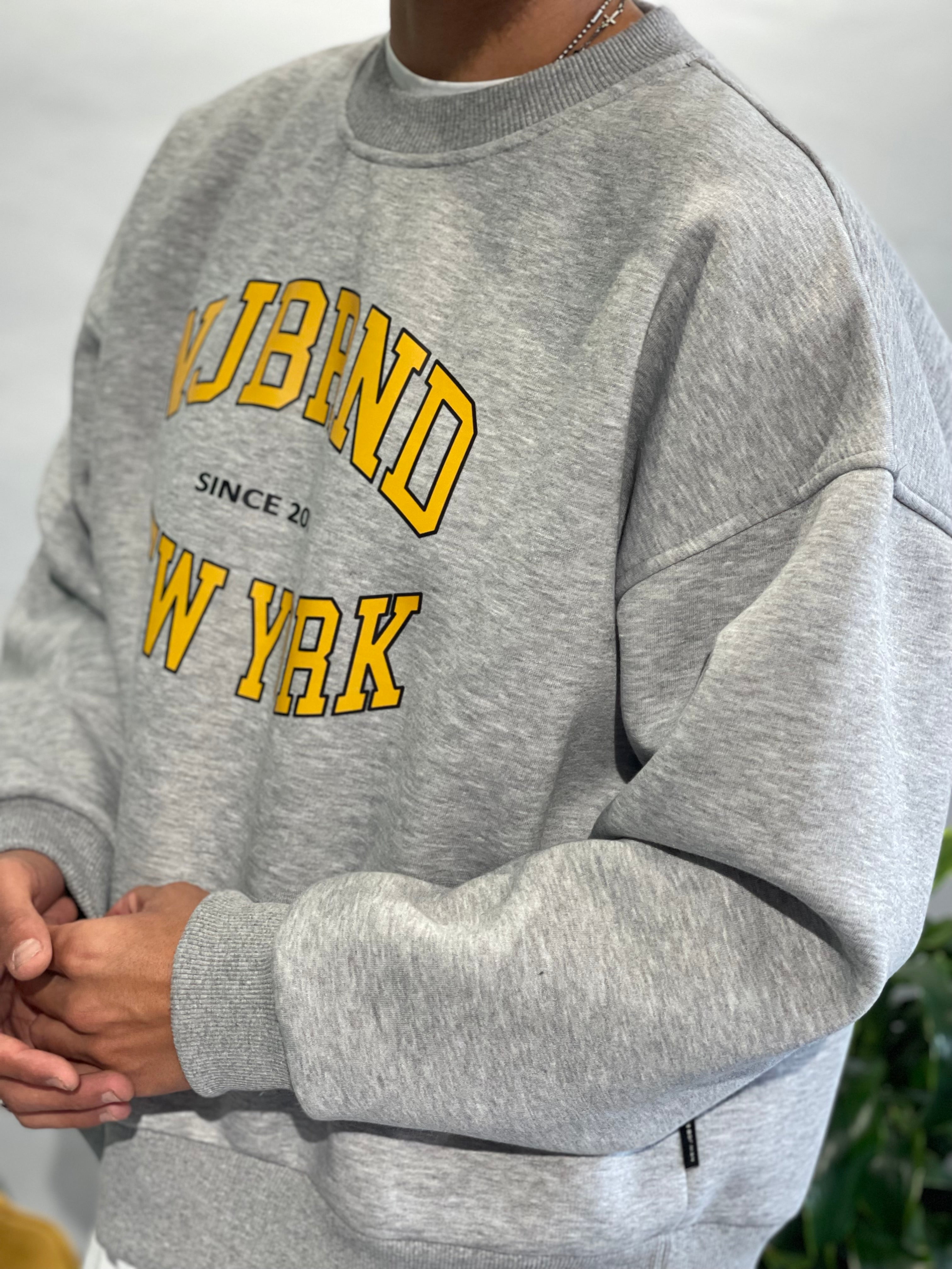 FELPA OVERSIZE BASKET GRIGIO NEW JOB BRAND