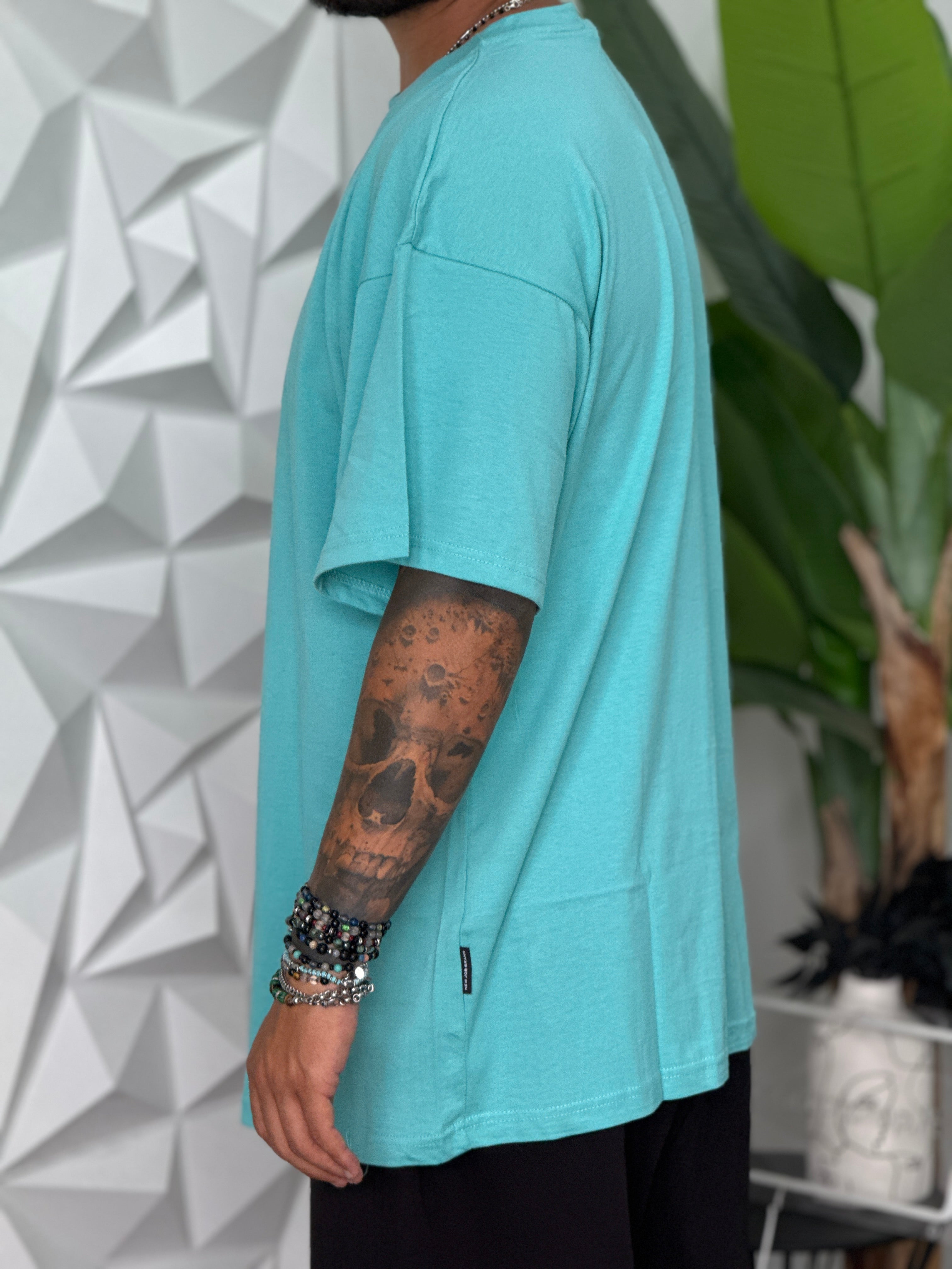 T-SHIRT TS189OV VERDE ACQUA NEW JOB BRAND