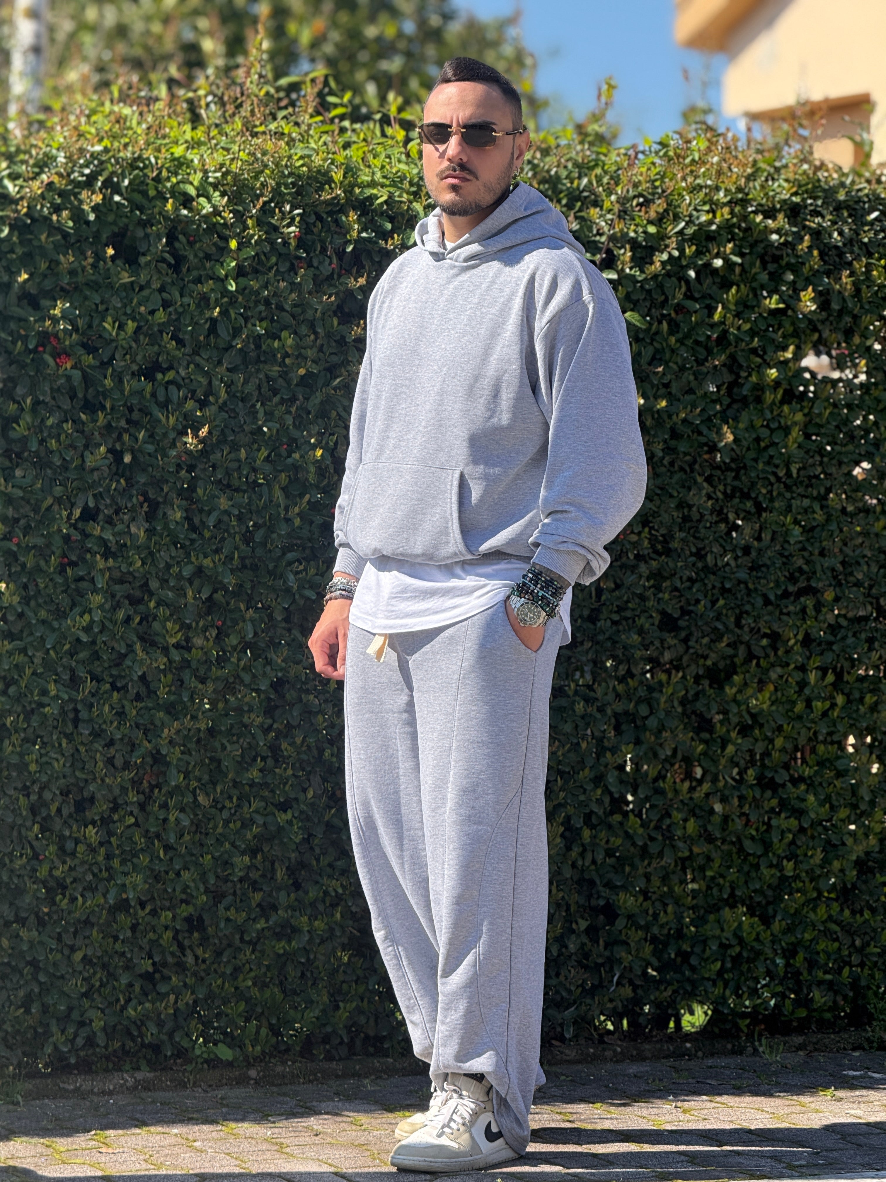 Coordinato tuta Baggy Shark grigio New Job Brand