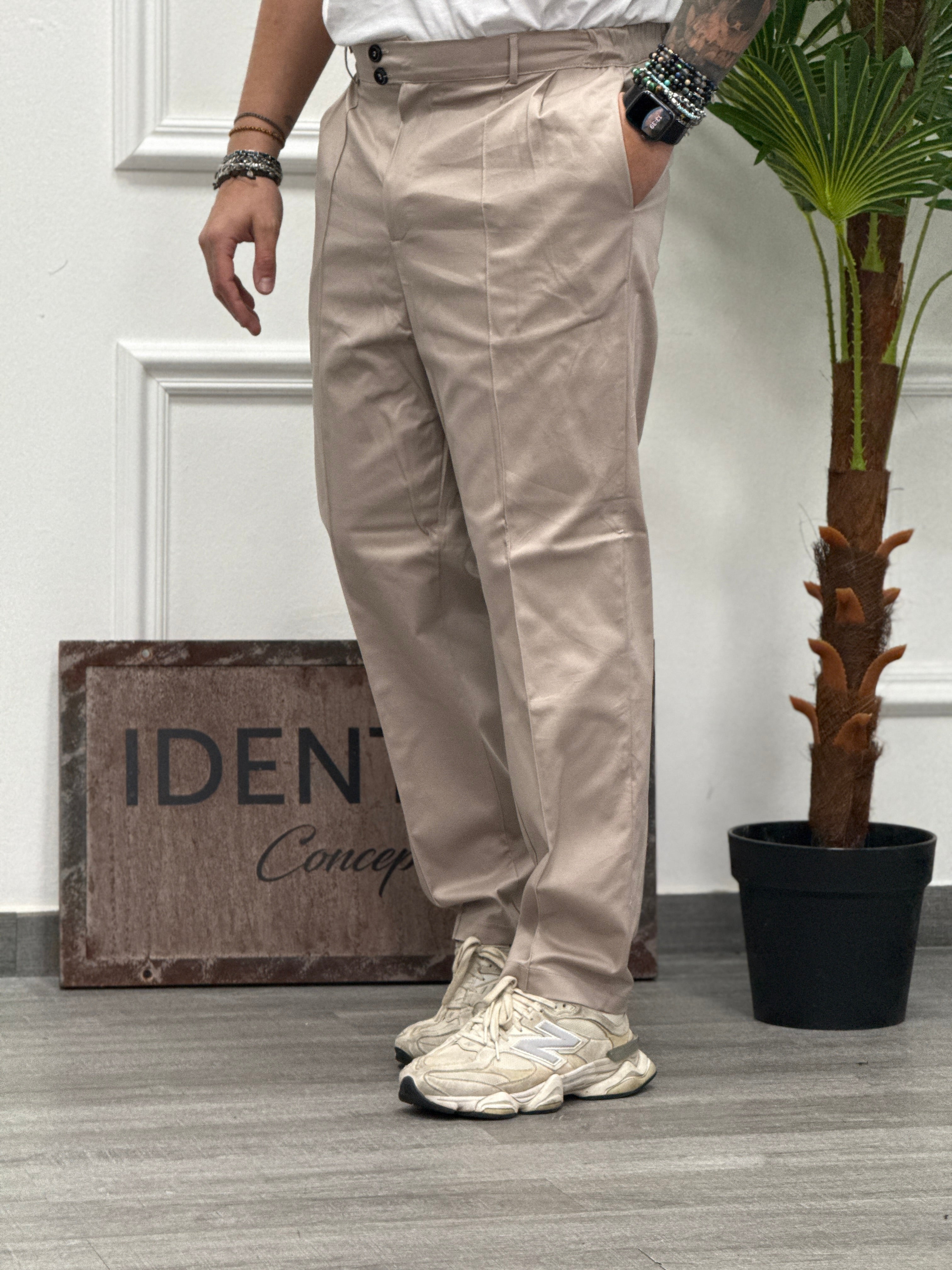 PANTALONE UG146 BEIGE FONDO AMPIO NEW JOB BRAND