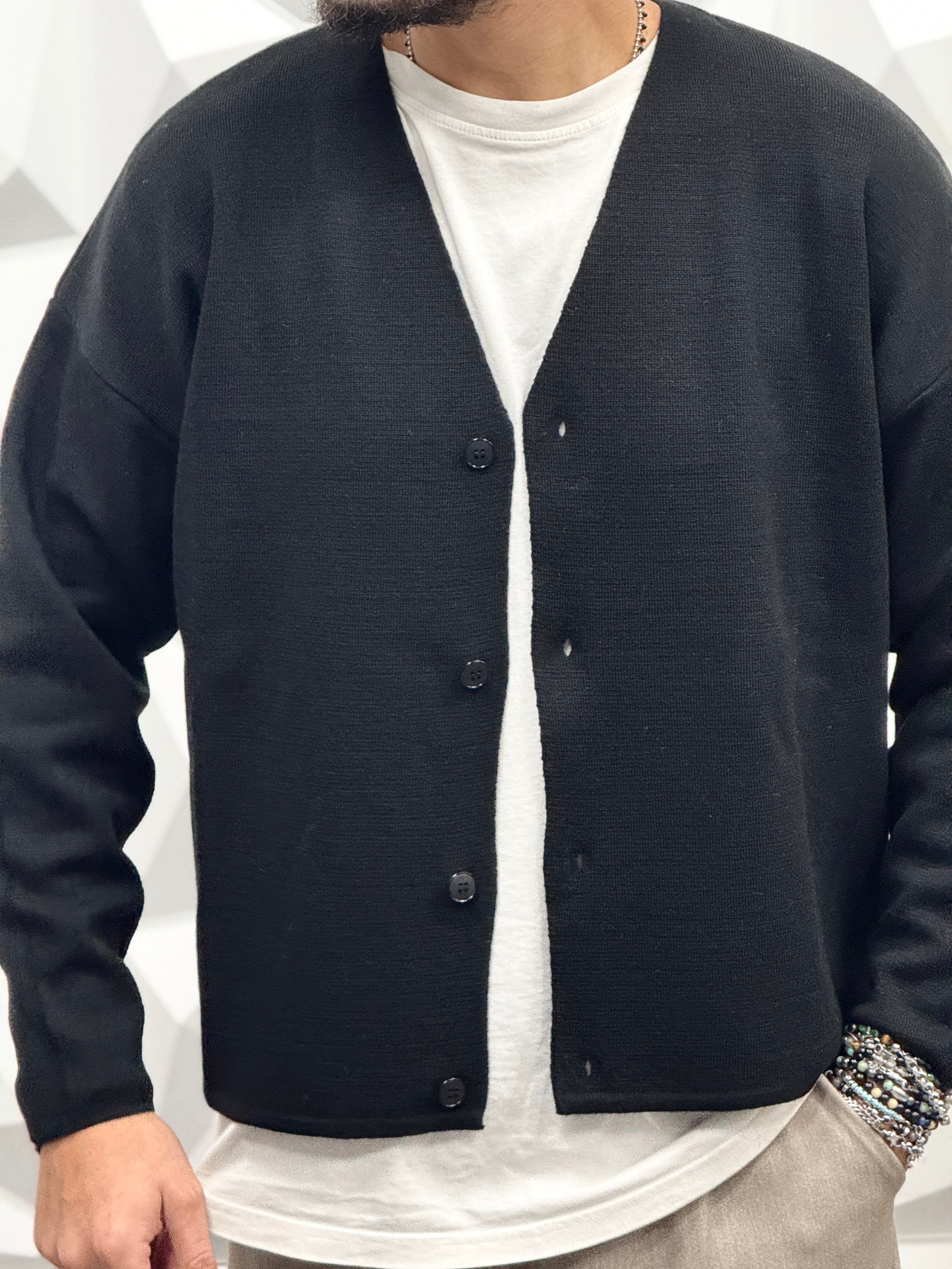 Cardigan Taglio regolare Nero New Job Brand