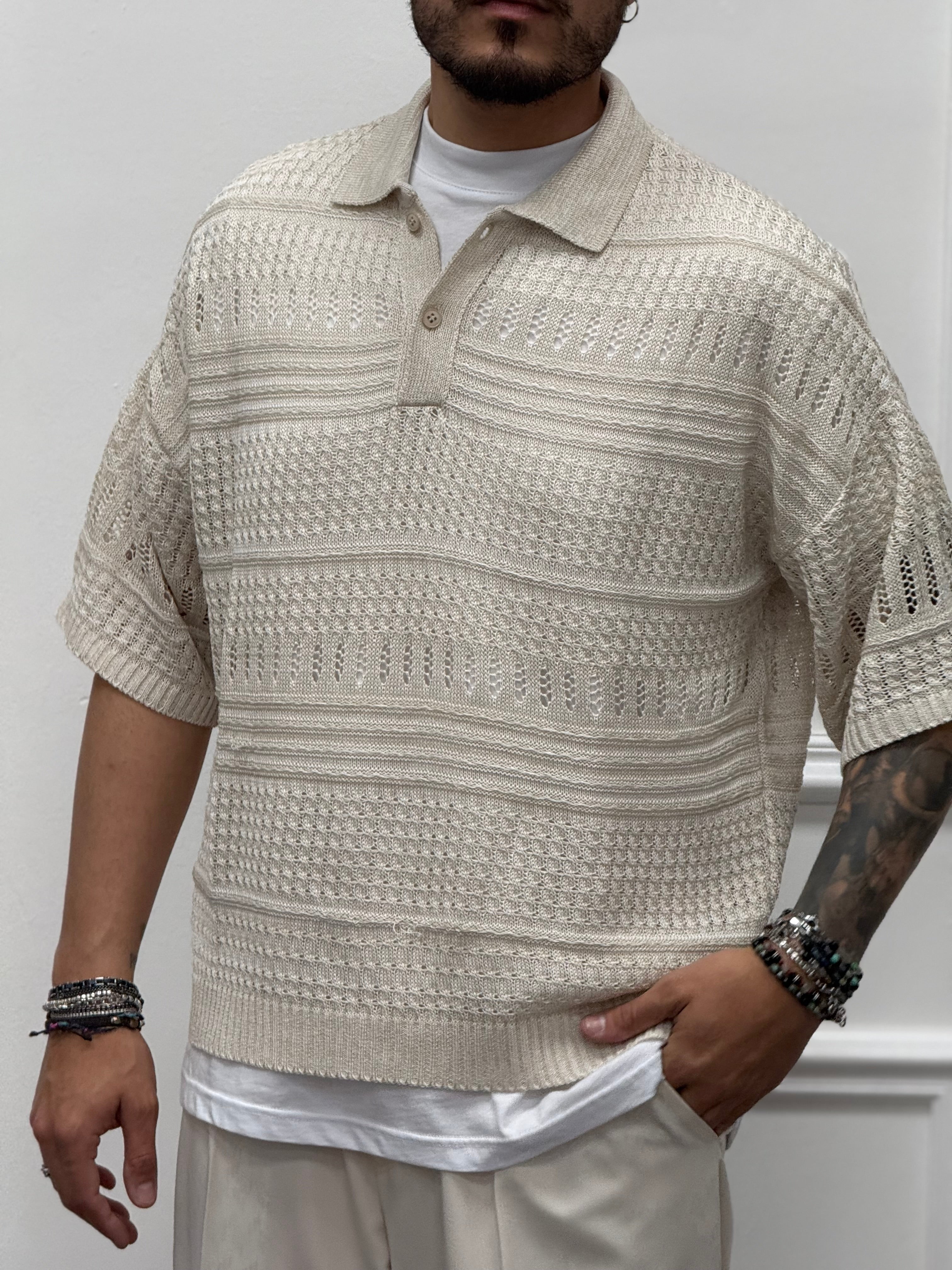 POLO OVERSIZE FORATA NEW JOB BRAND 3 colori