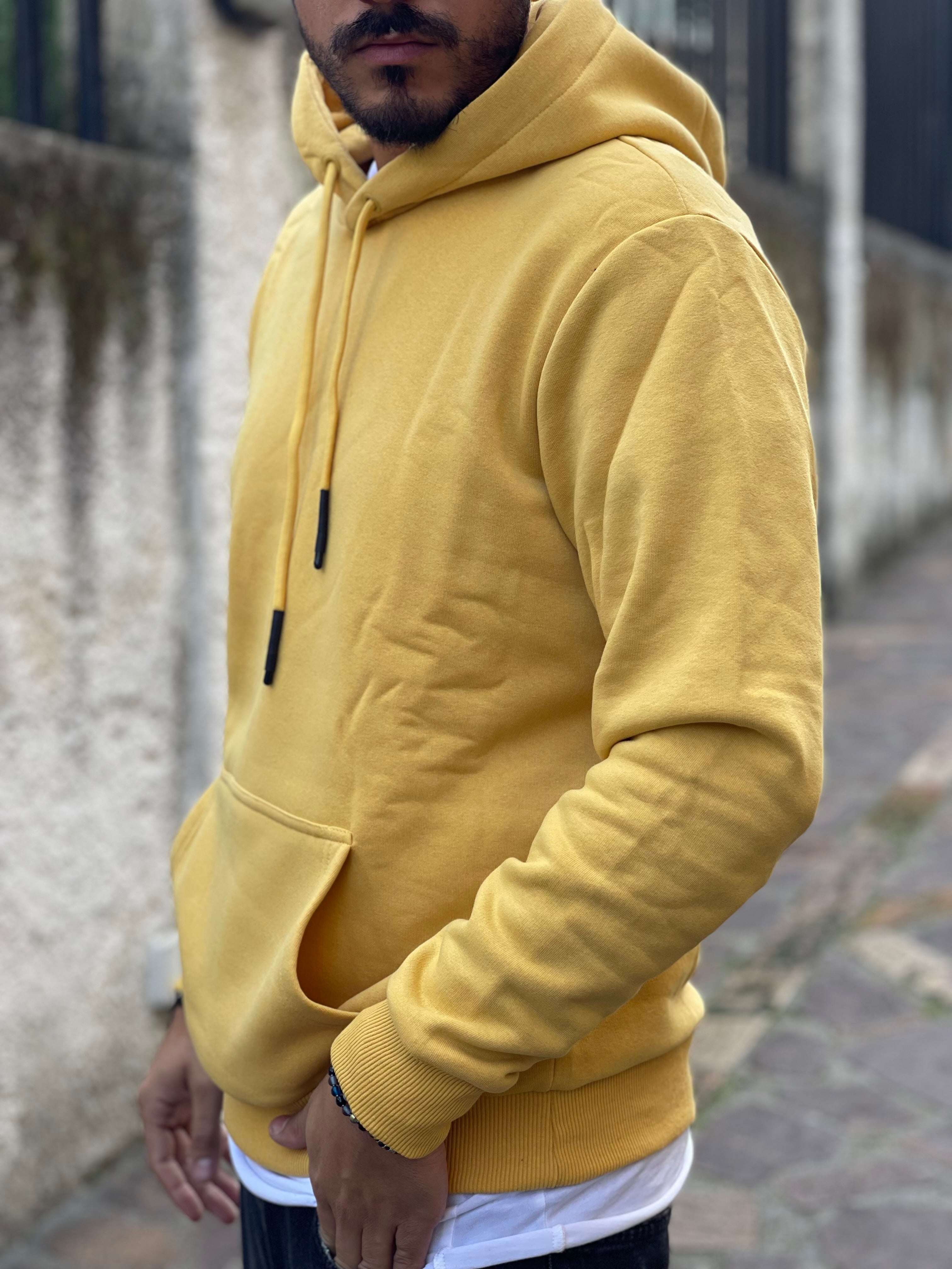 FELPA CAPPUCCIO YELLOW