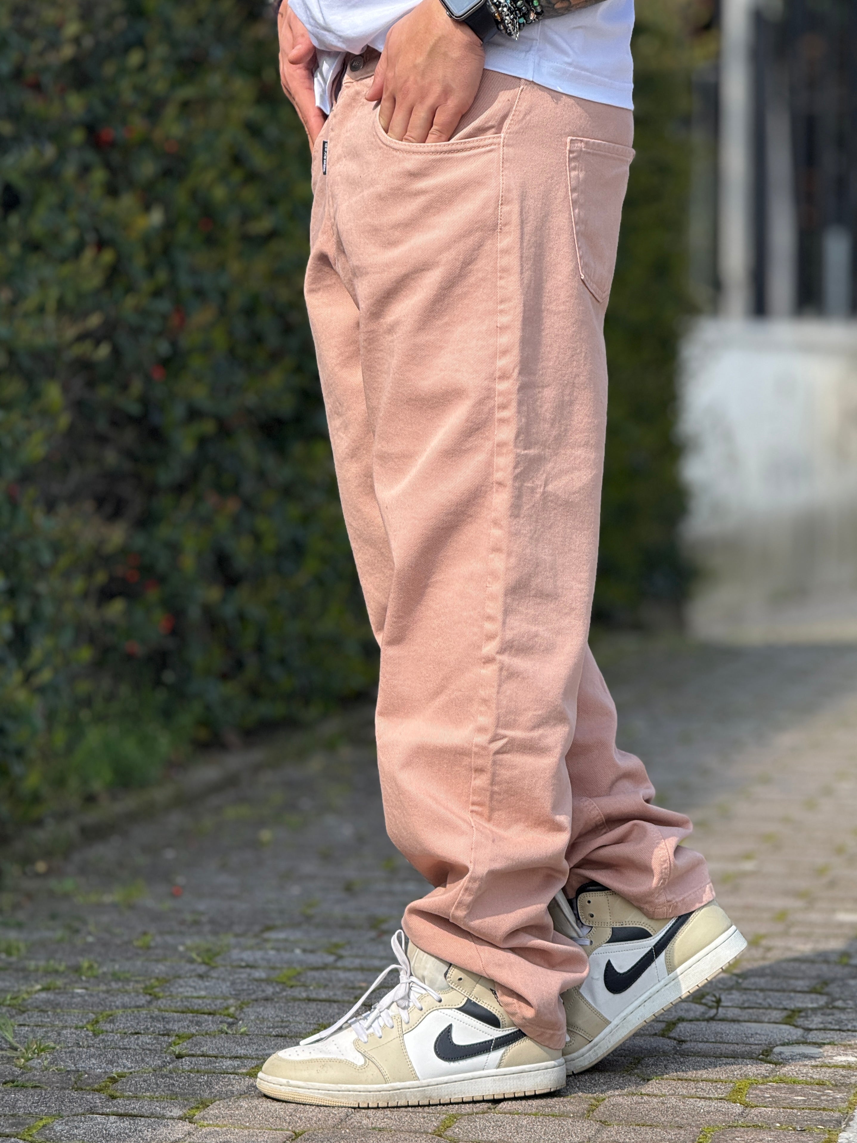 Jeans canoa rosa antico new job brand