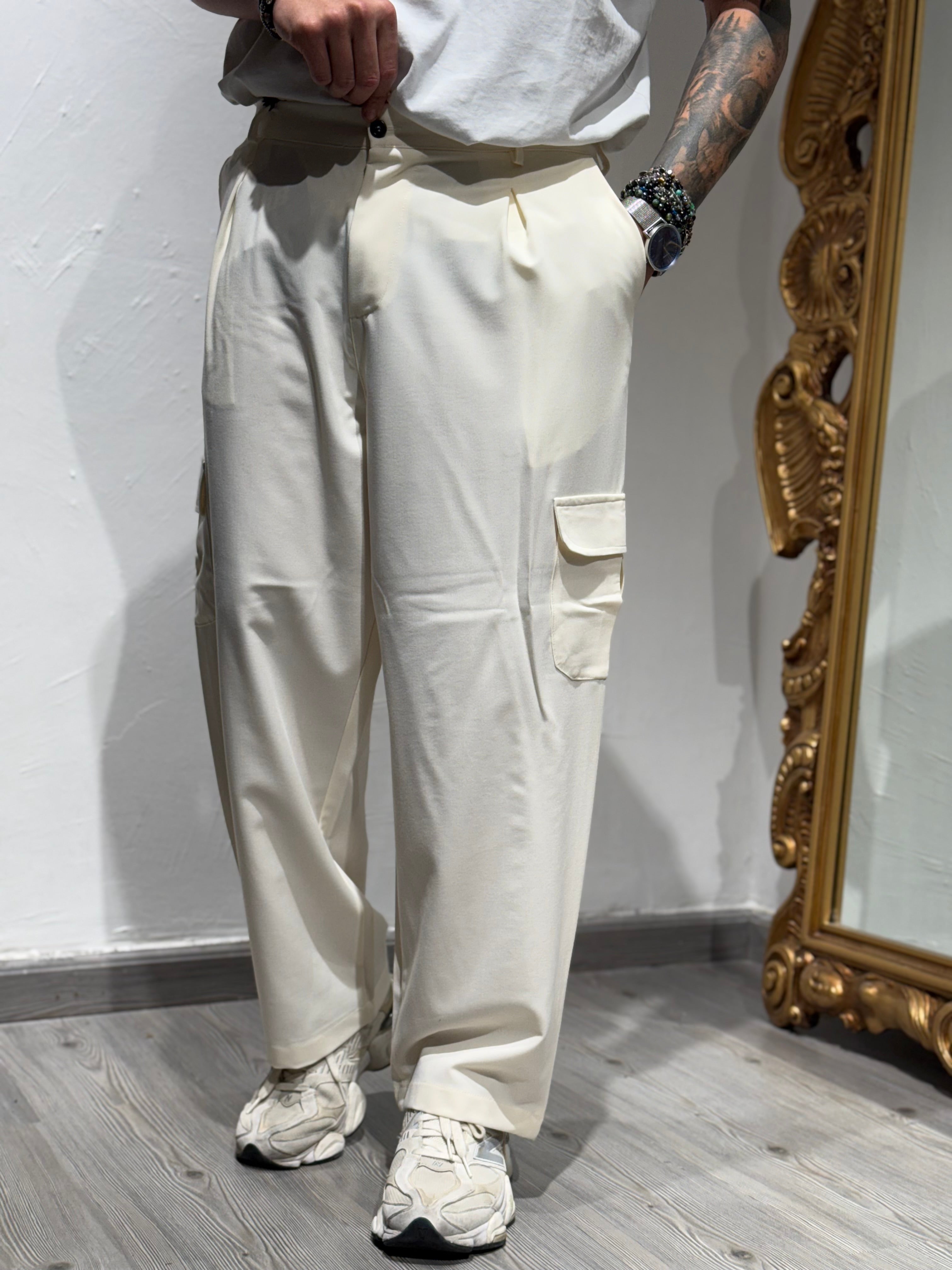 PANTALONE CARGO PANNA NEW JOB BRAND