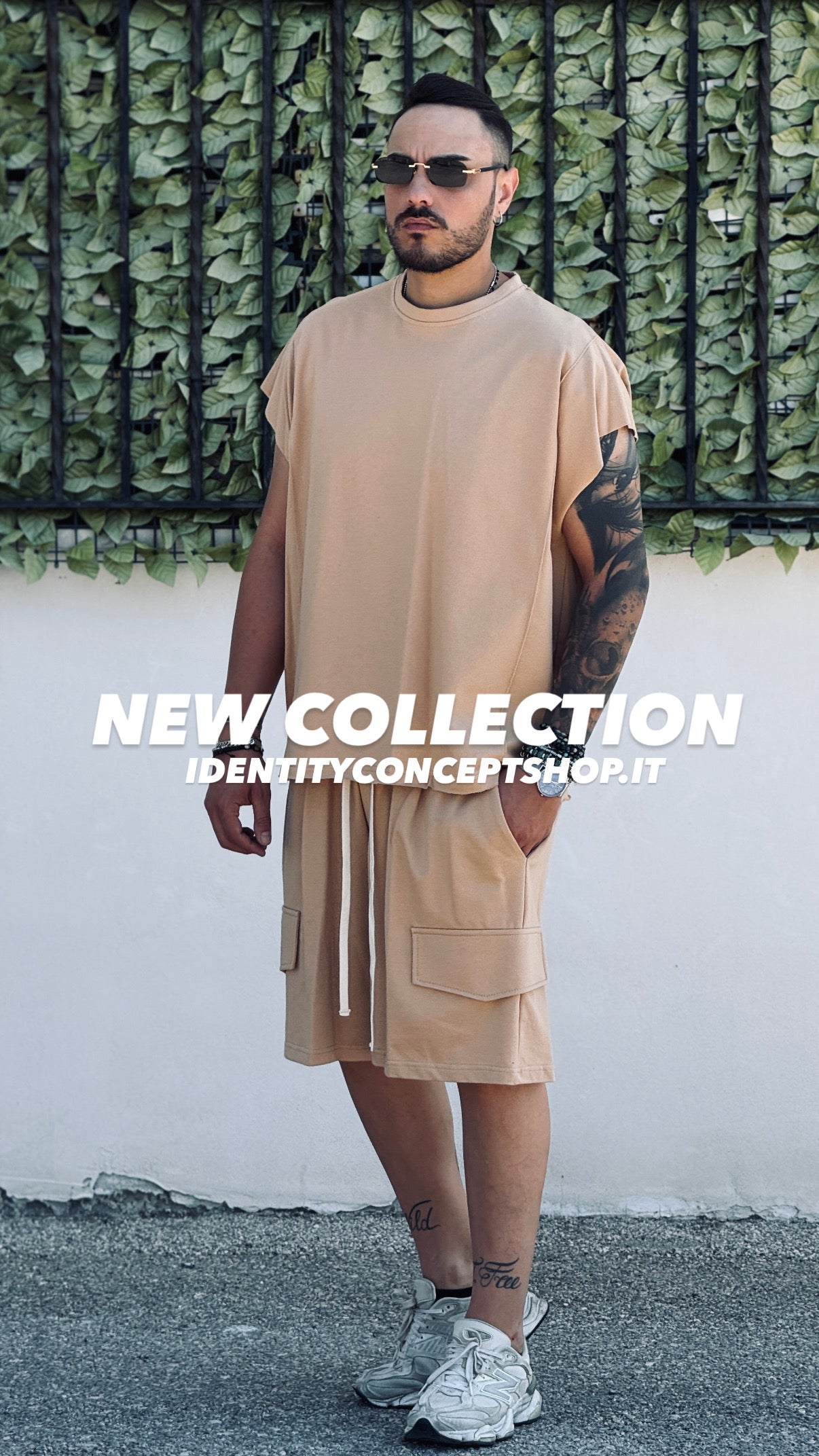 COORDINATO SMANICATO BEIGE NEW JOB BRAND