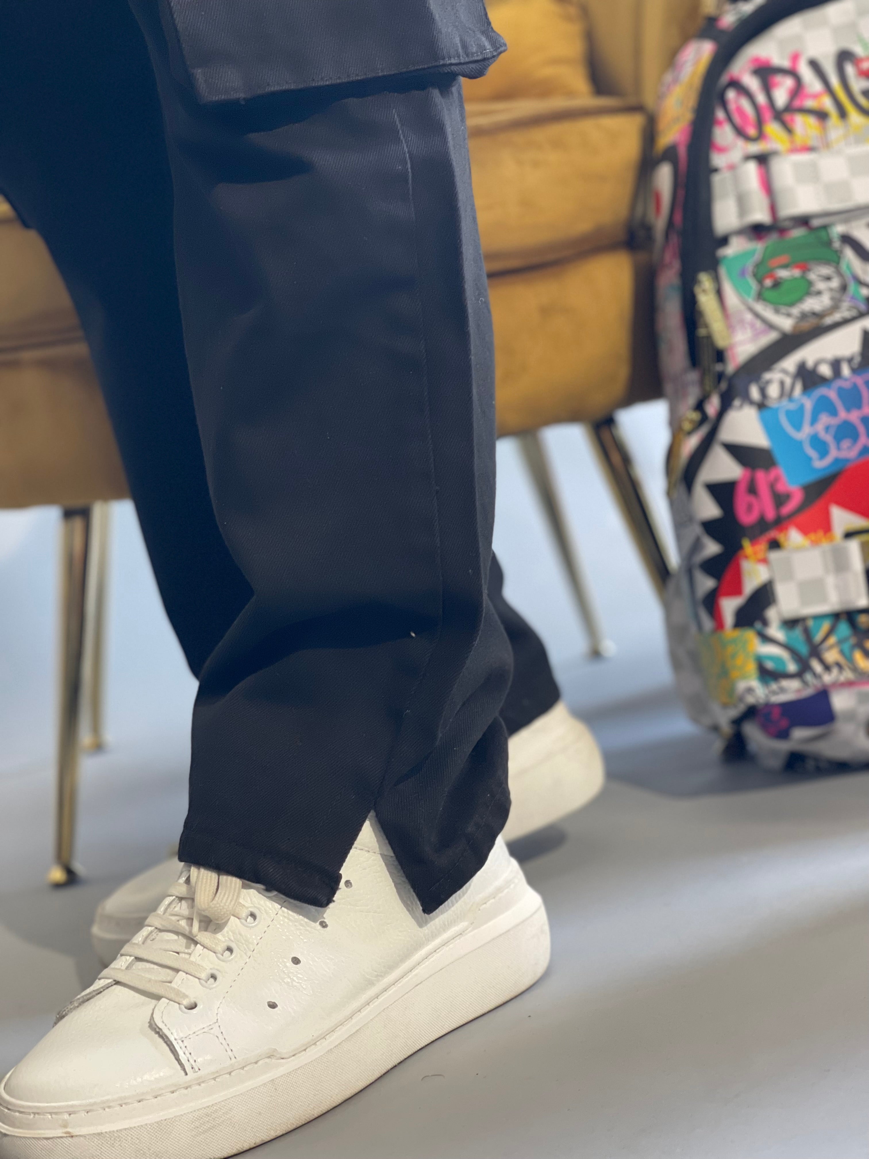 Cargo Jeans Nero New Job Brand