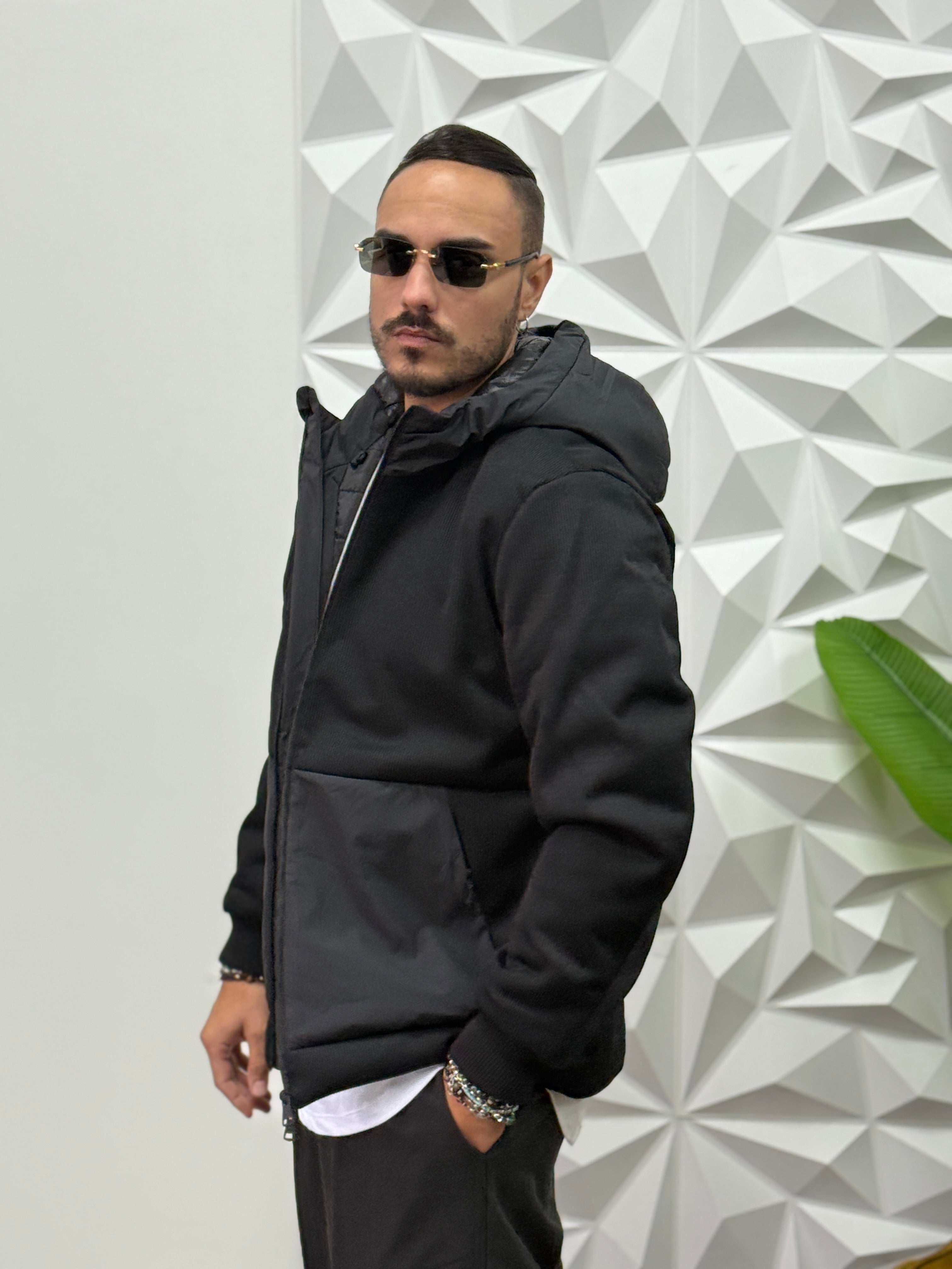 BOMBER A COSTINE NERO