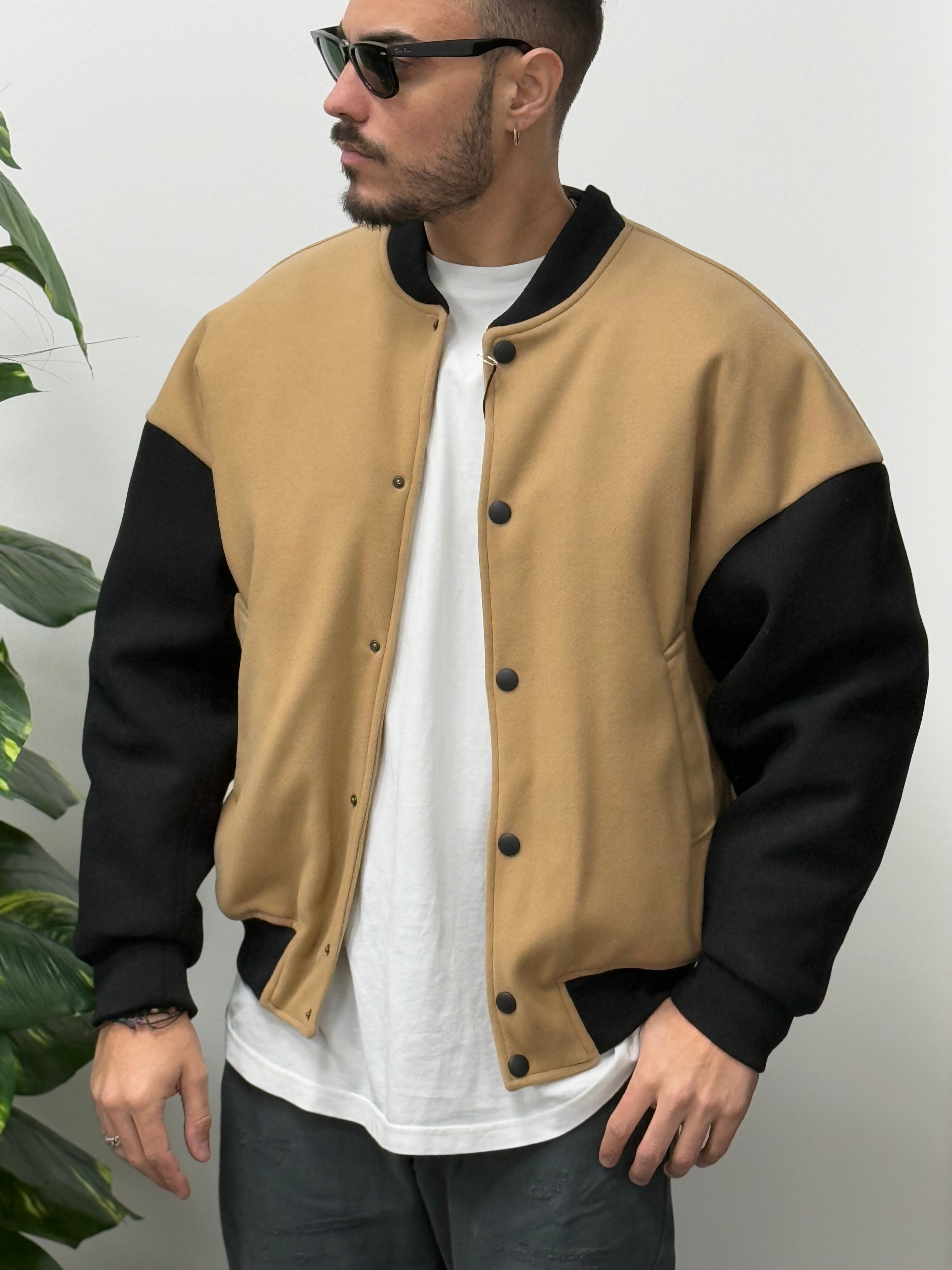 COLLEGE OVERSIZE FRAINS CAMEL/NERO