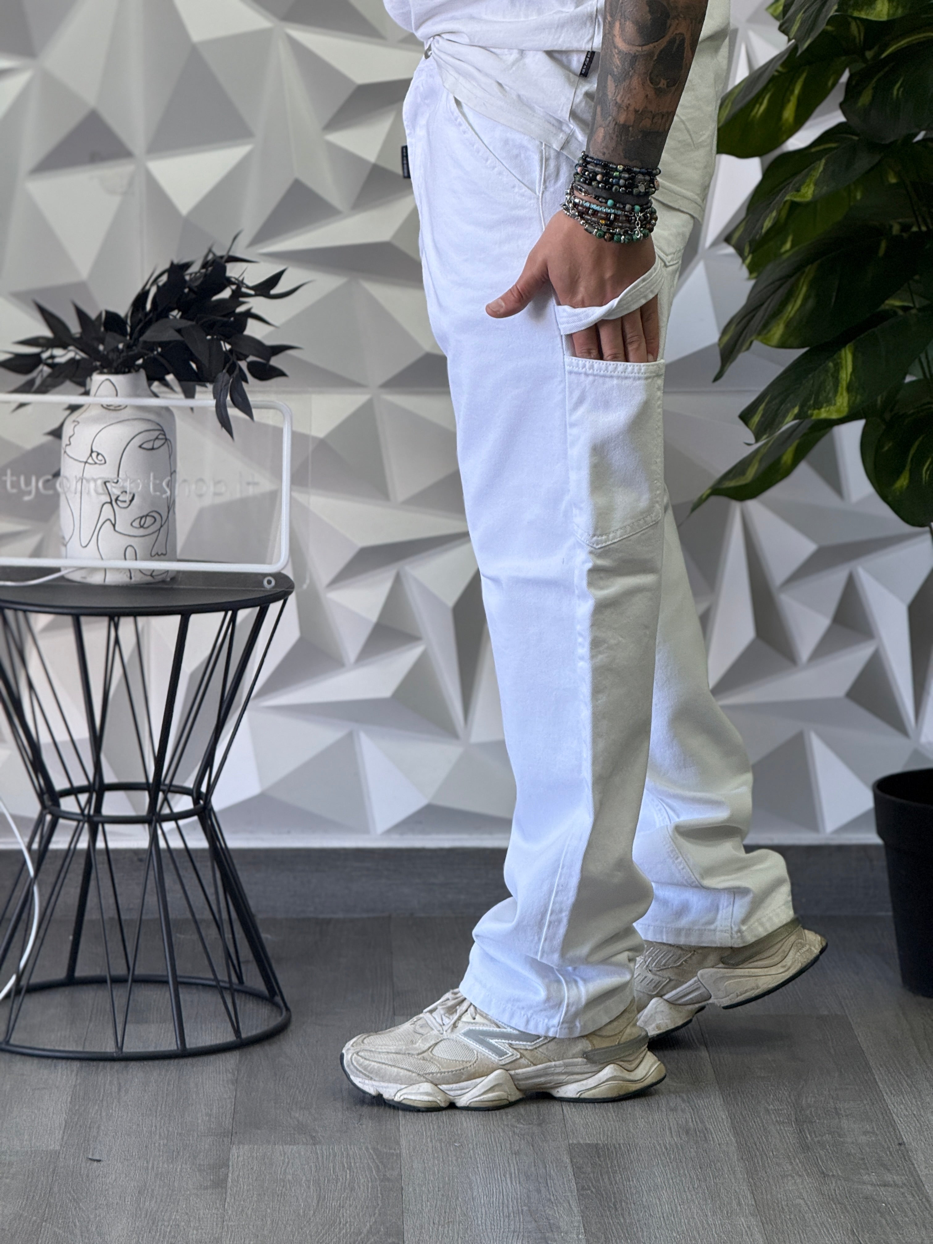 JEANS MARTELLO/WORK BIANCO NEW JOB BRAND