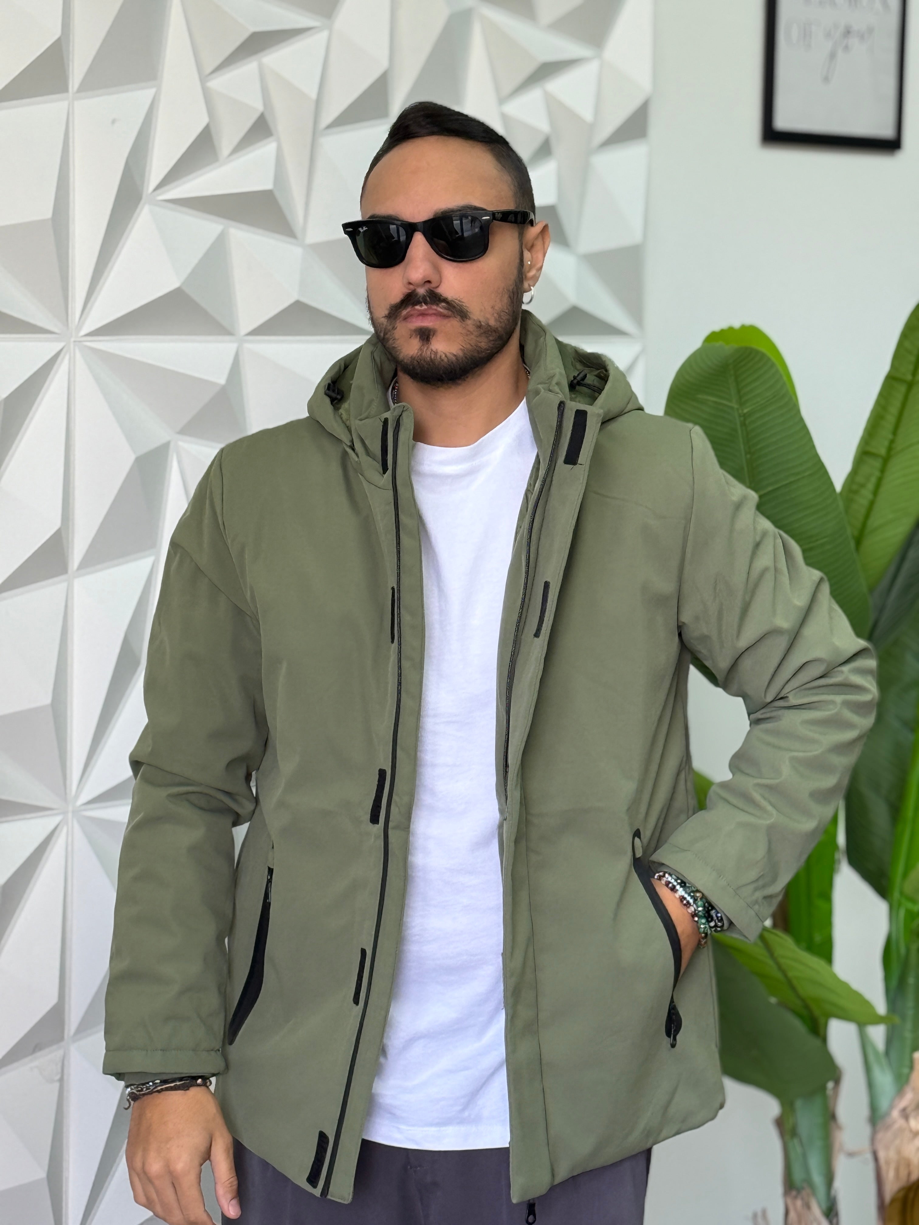 IRON CORE GIUBBINO TESSUTO TECNICO VERDE NEW JOB BRAND