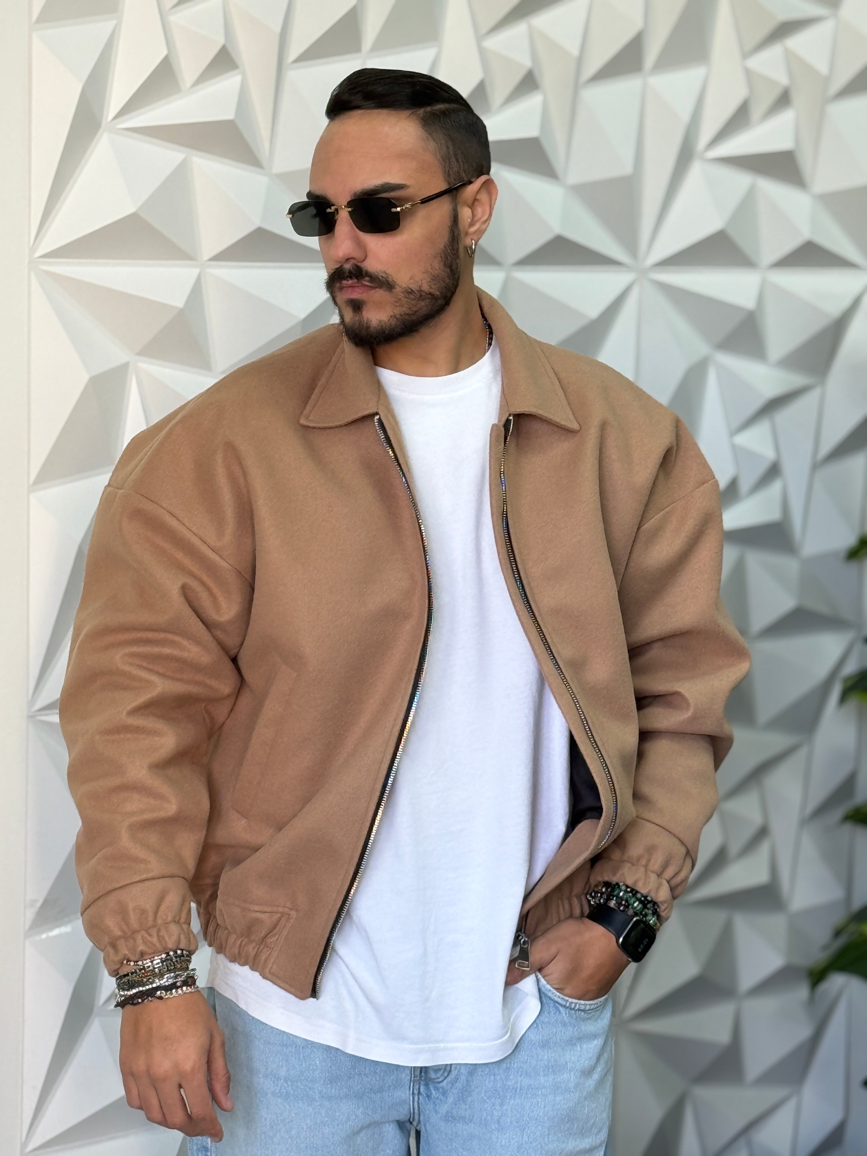 BOMBER BONSAI CAMEL IN TESSUTO NEW JOB BRAND