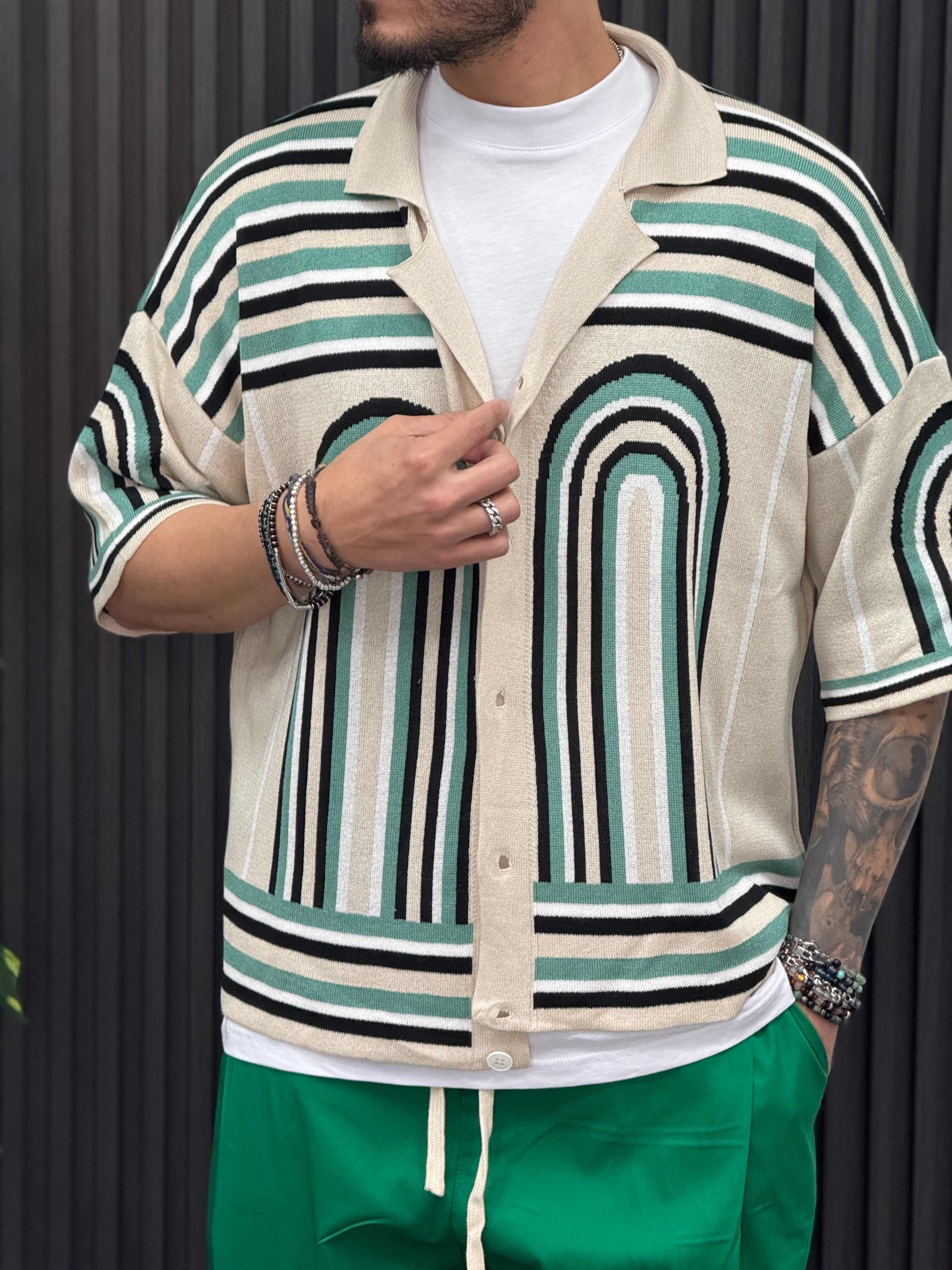 CARDIGAN EFFETTO OTTICO NEW JOB BRAND