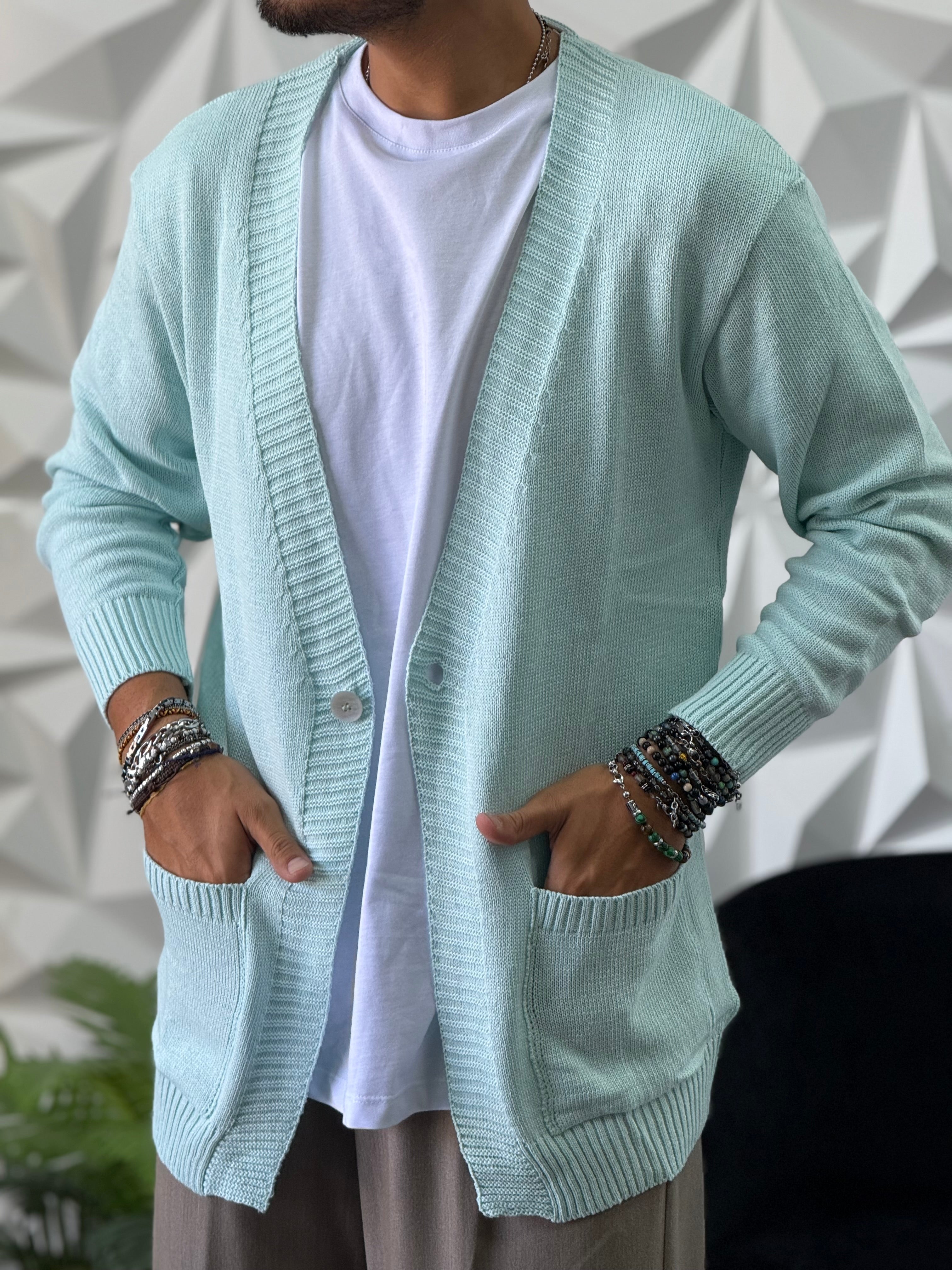 Cardigan acquamarina New Job Brand