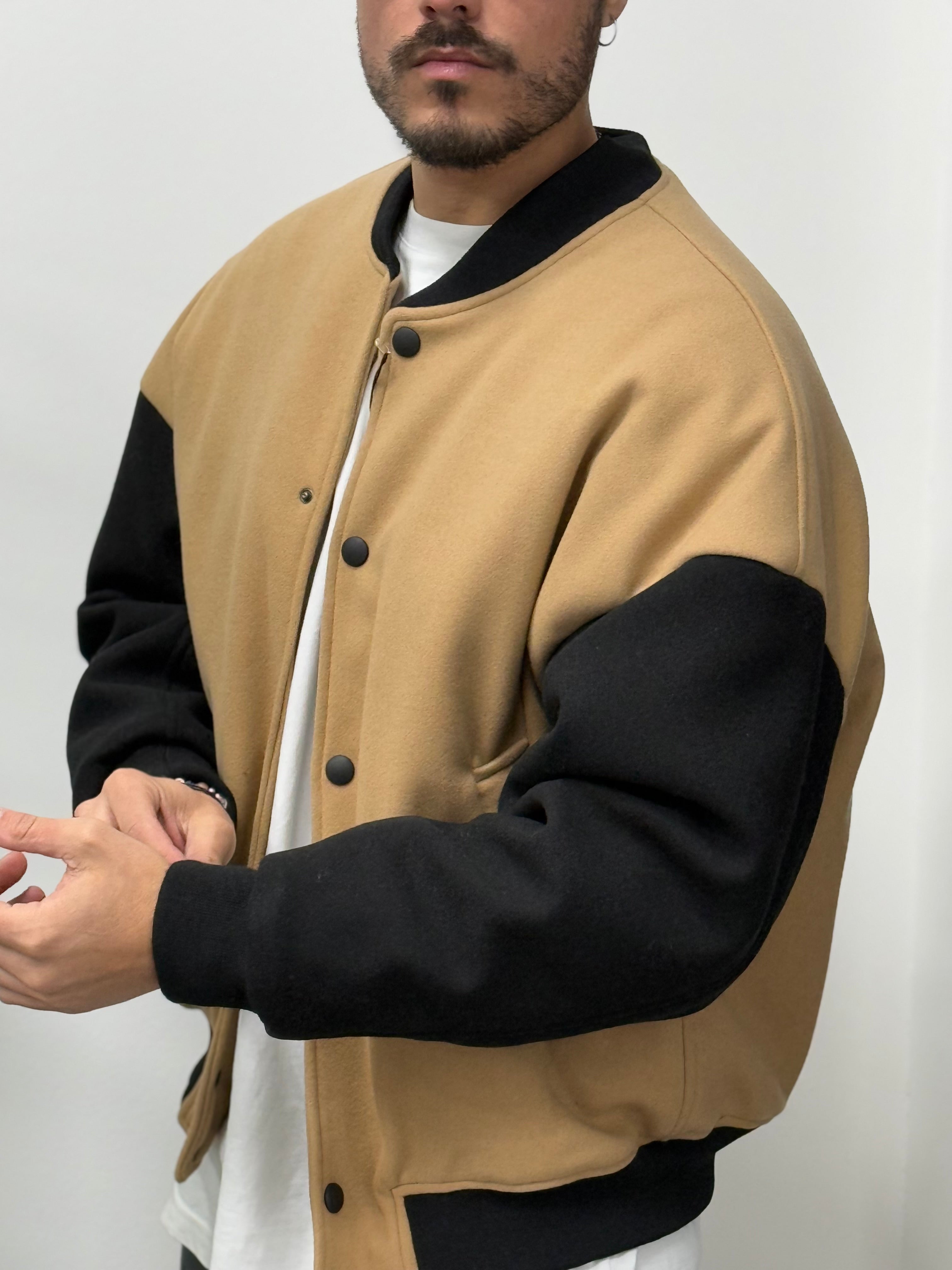 COLLEGE OVERSIZE FRAINS CAMEL/NERO