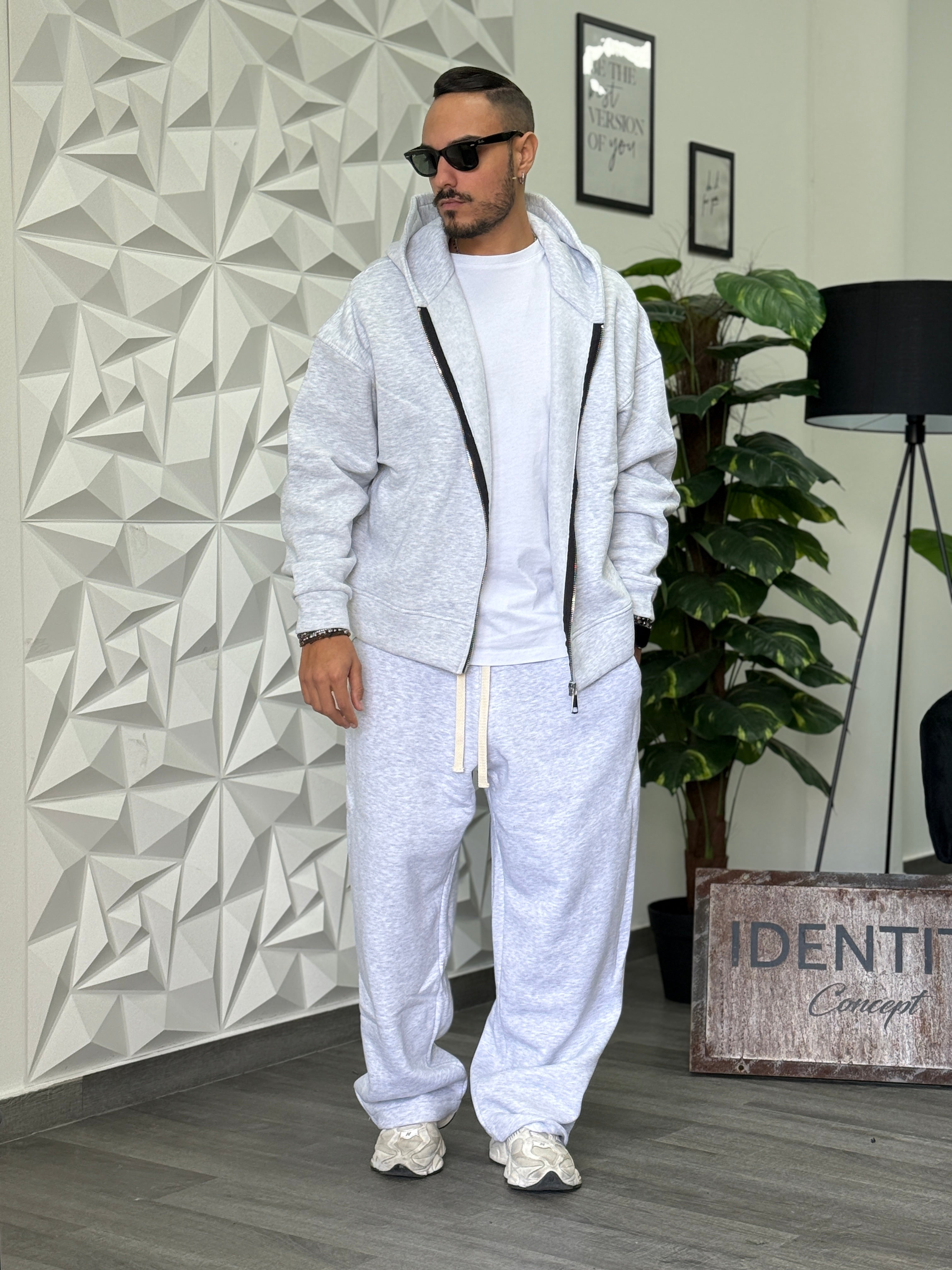 Coordinato tuta Baggy Grigia GB28 New Job Brand