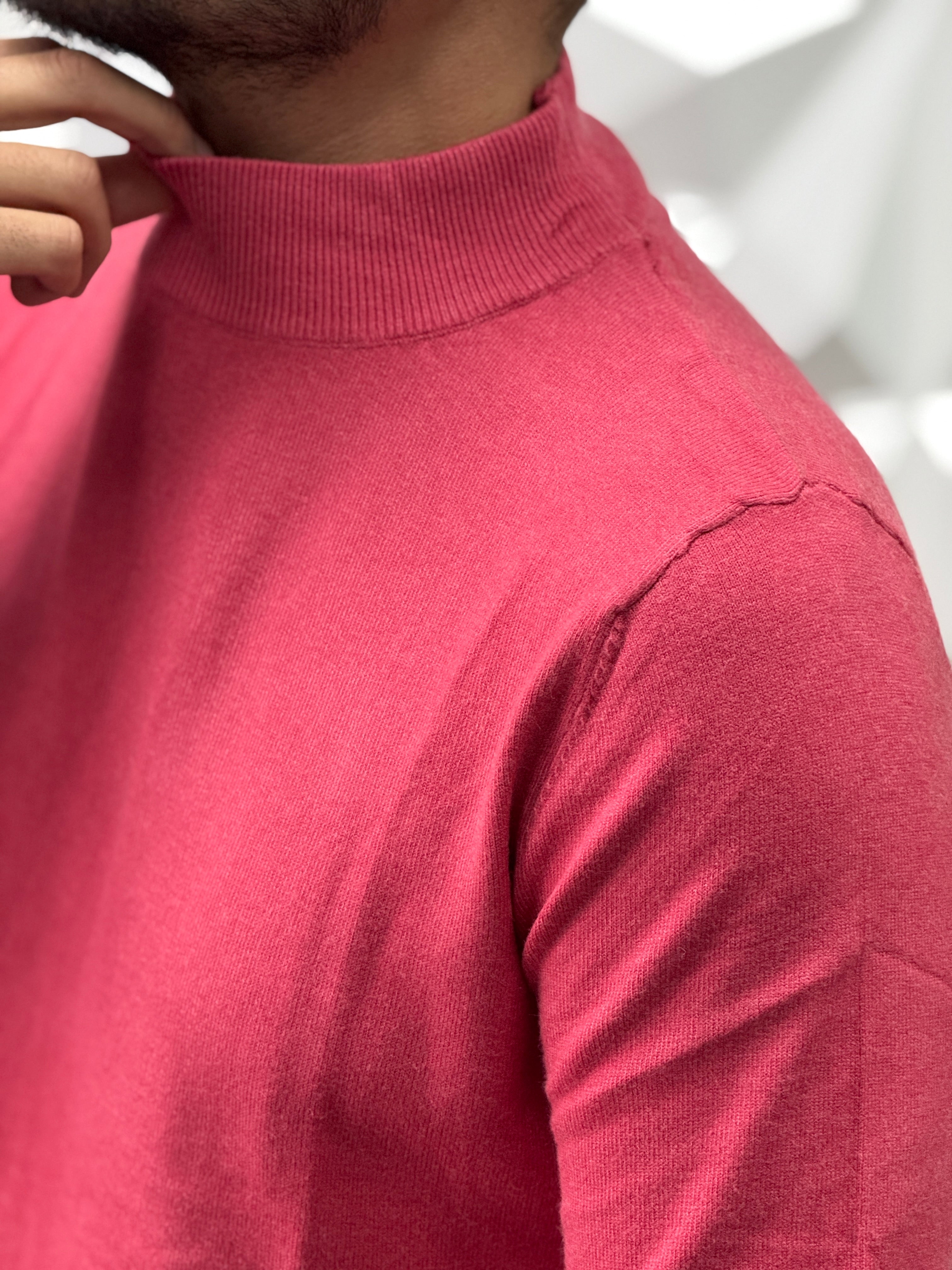 MAGLIONCINO MEZZOCOLLO ROSA