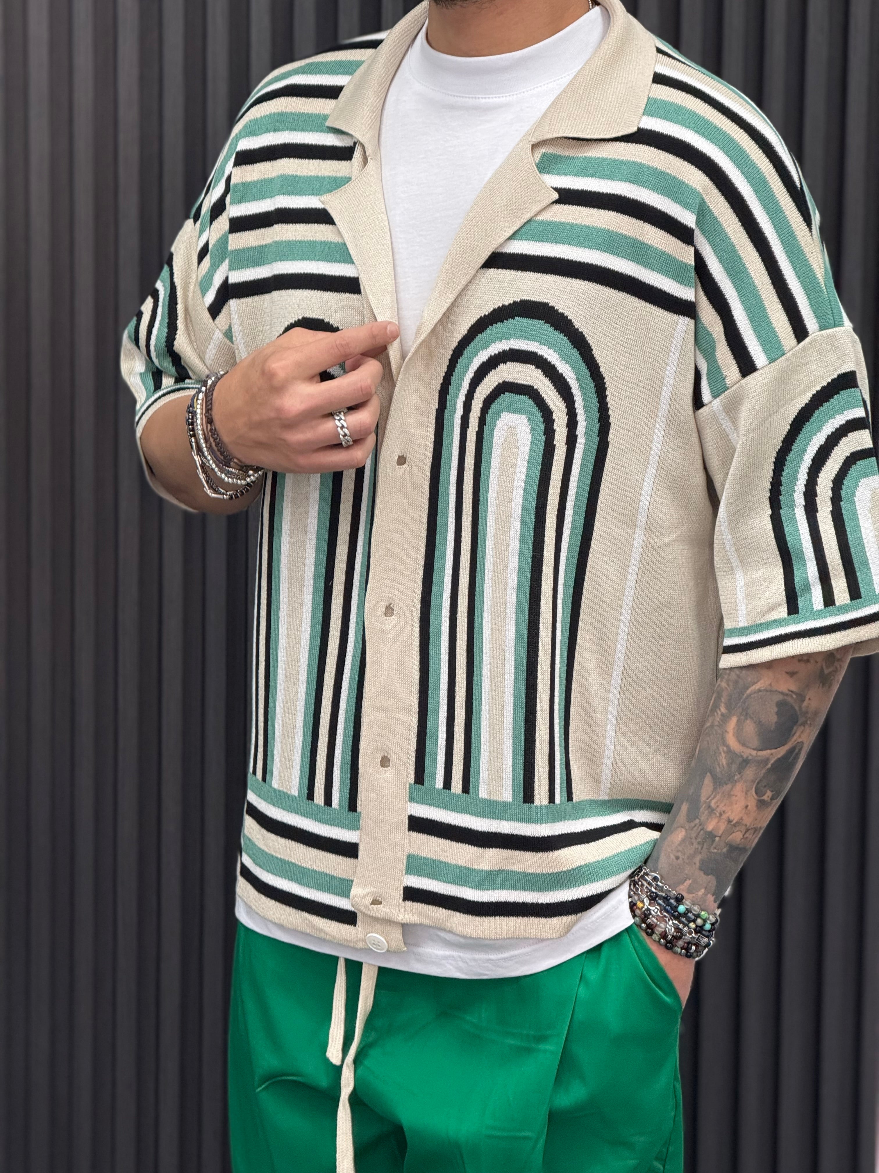 CARDIGAN EFFETTO OTTICO NEW JOB BRAND