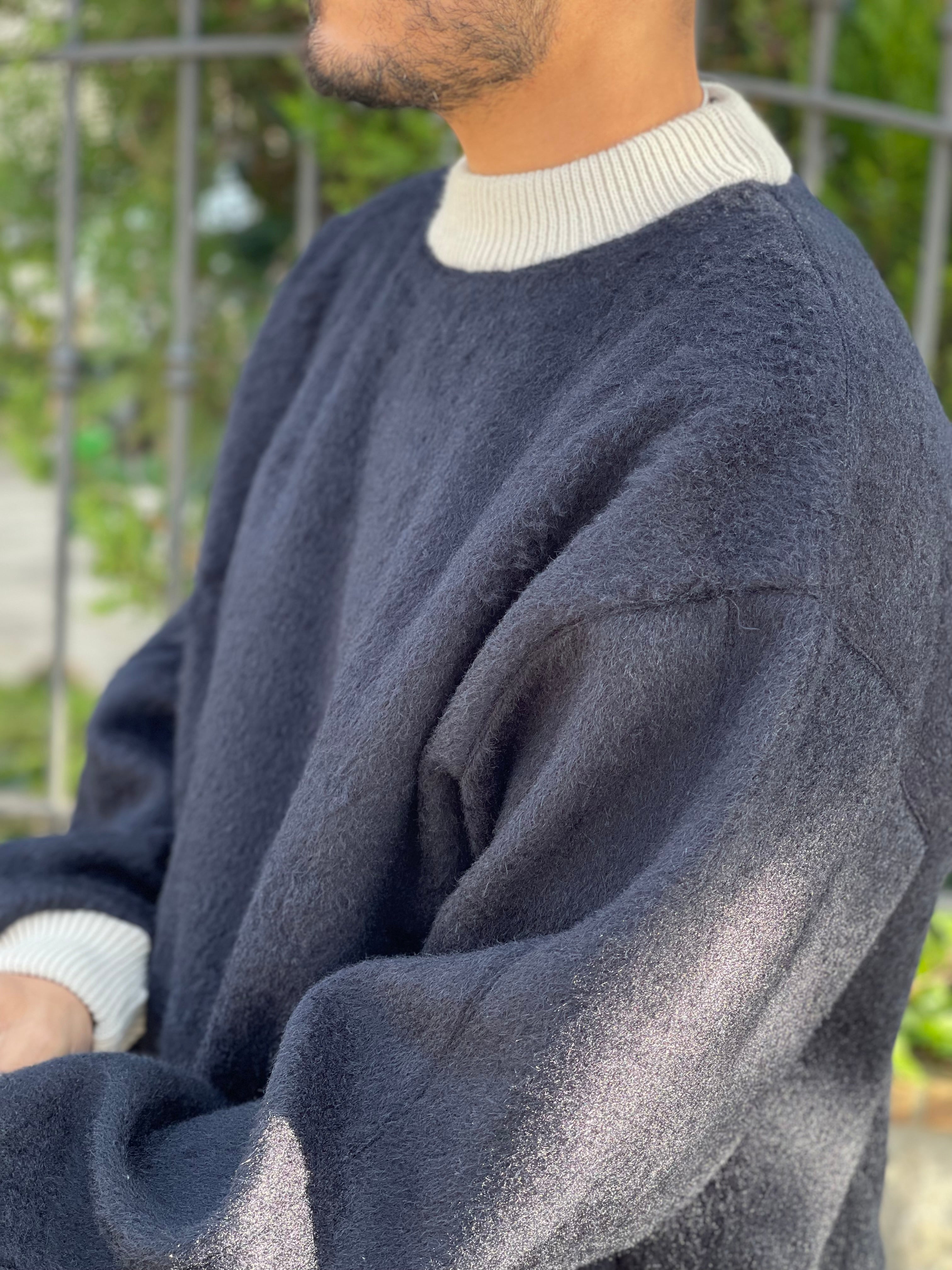 FELPA PELUCHE BLU OVERSIZE NEW JOB BRAND