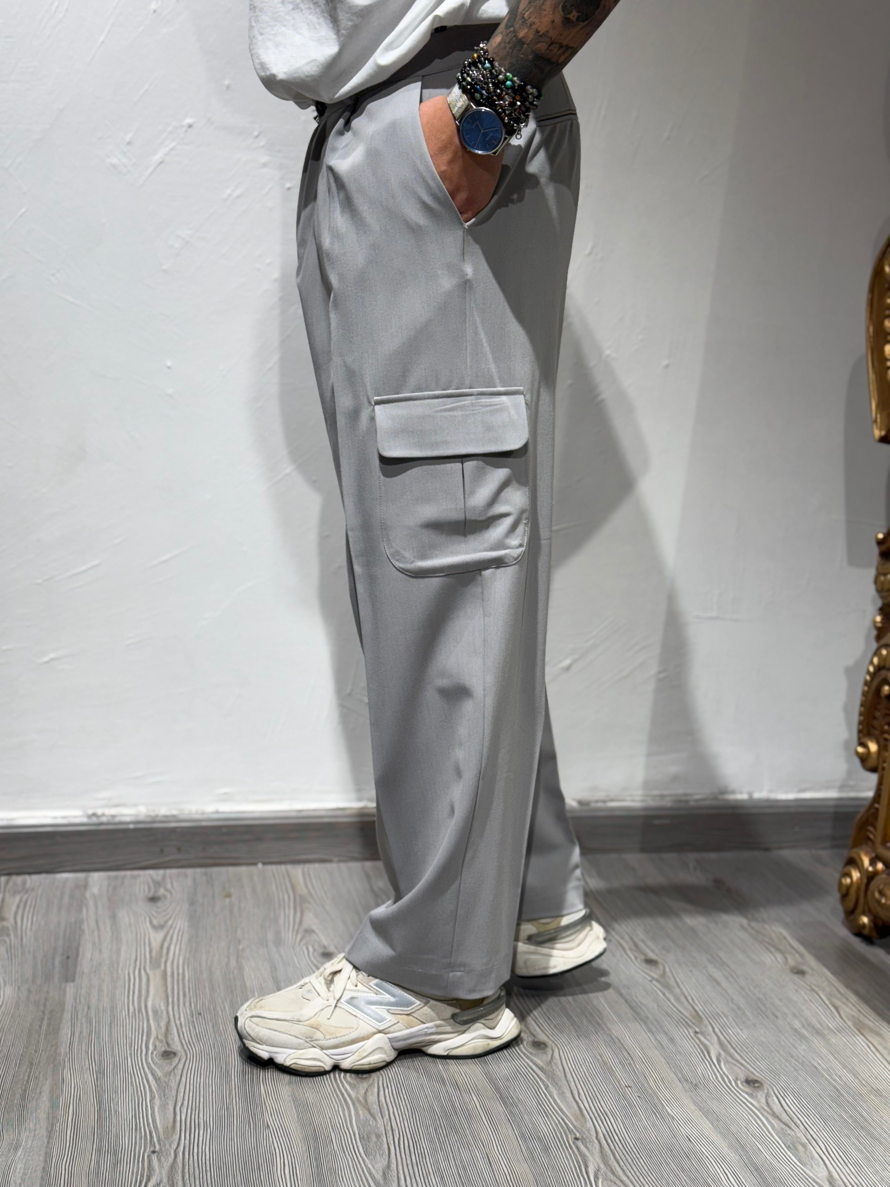 PANTALONE CARGO GRIGIO NEW JOB BRAND