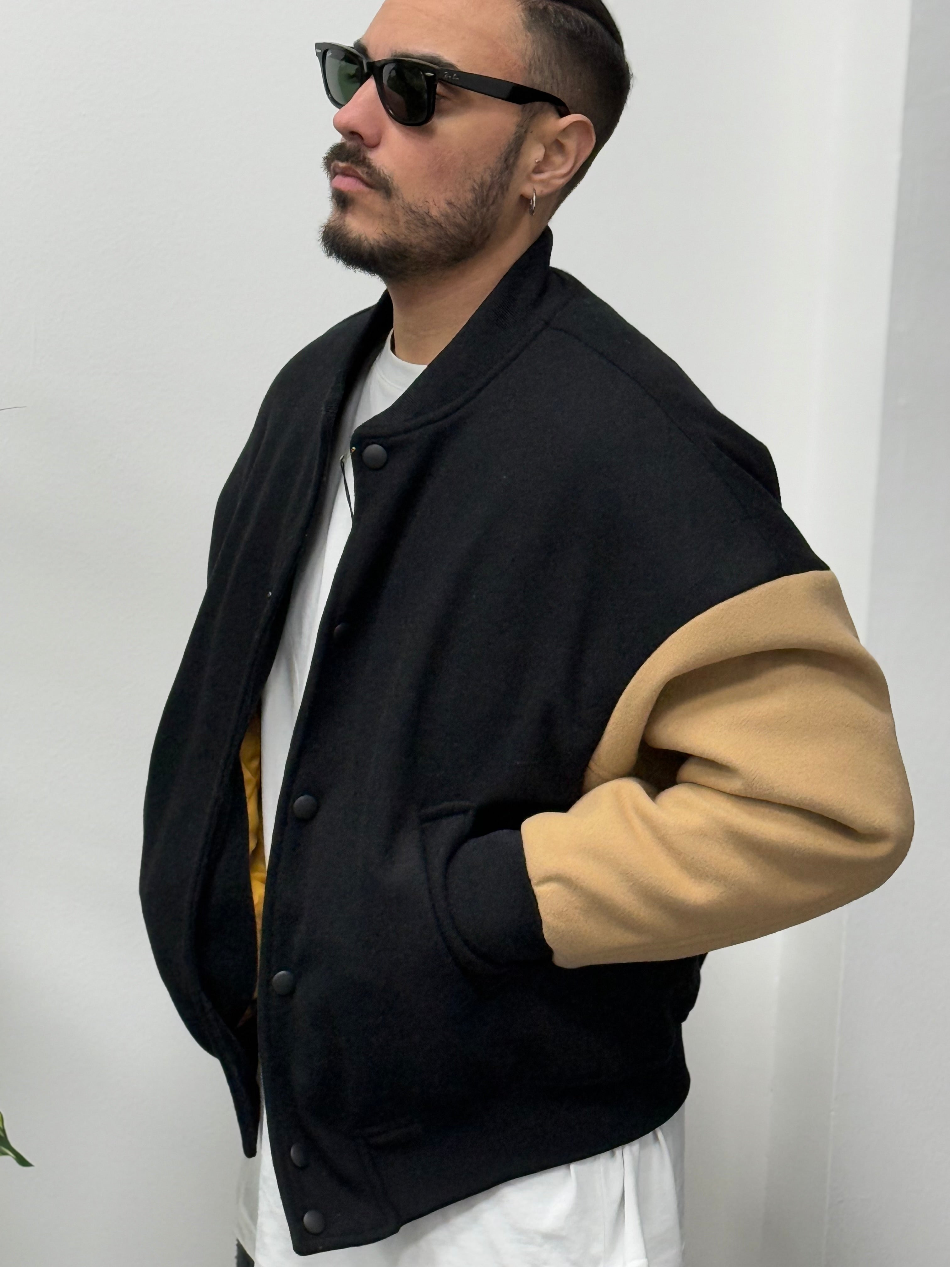 COLLEGE OVERSIZE FRIANS NERO/CAMEL
