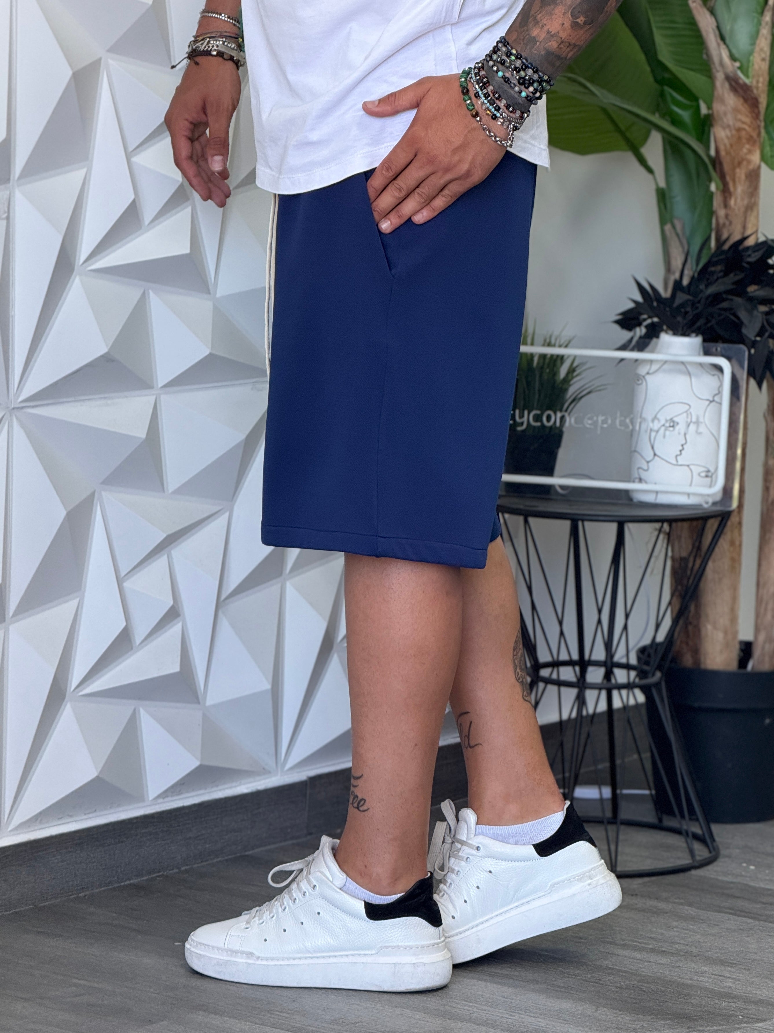 BERMUDA 74 BLU NAVY NEW JOB BRAND