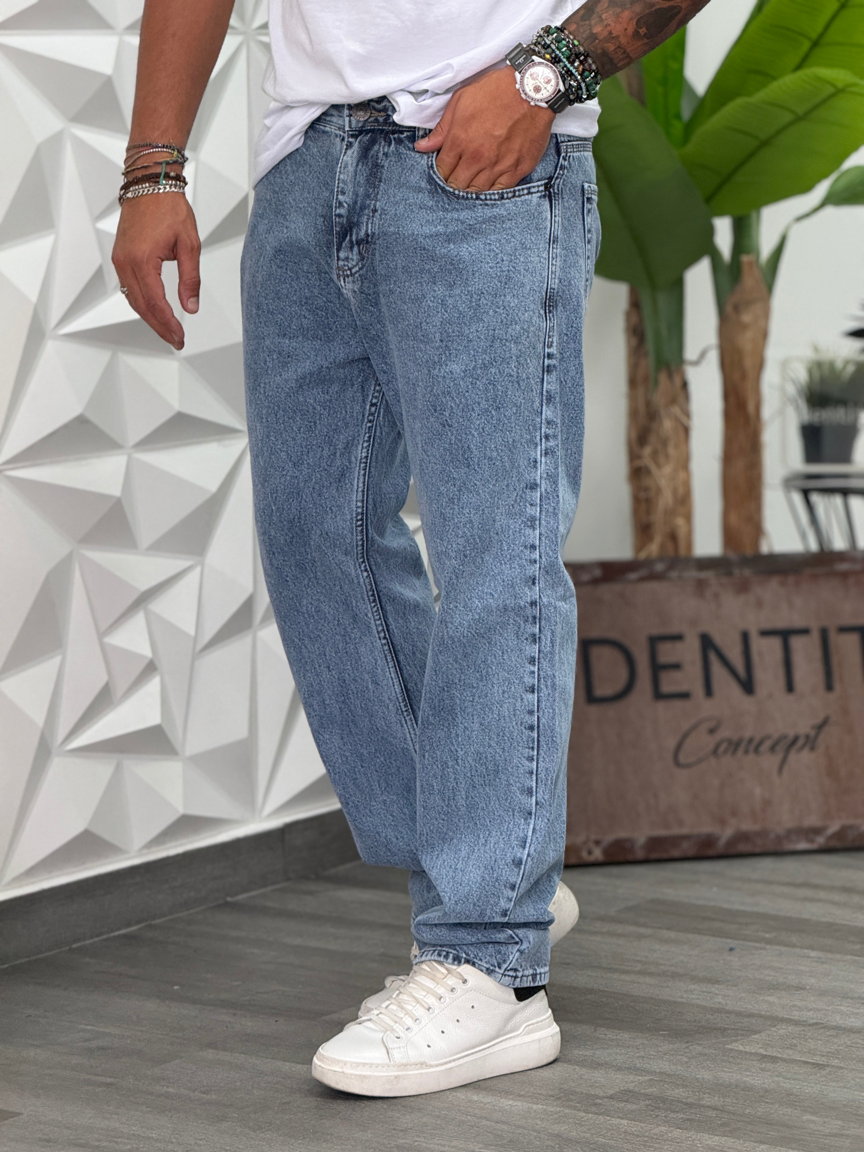 JEANS SAN PEDRO BAGGY FIT LAVAGGIO MARMO CHIARO NEW JOB BRAND