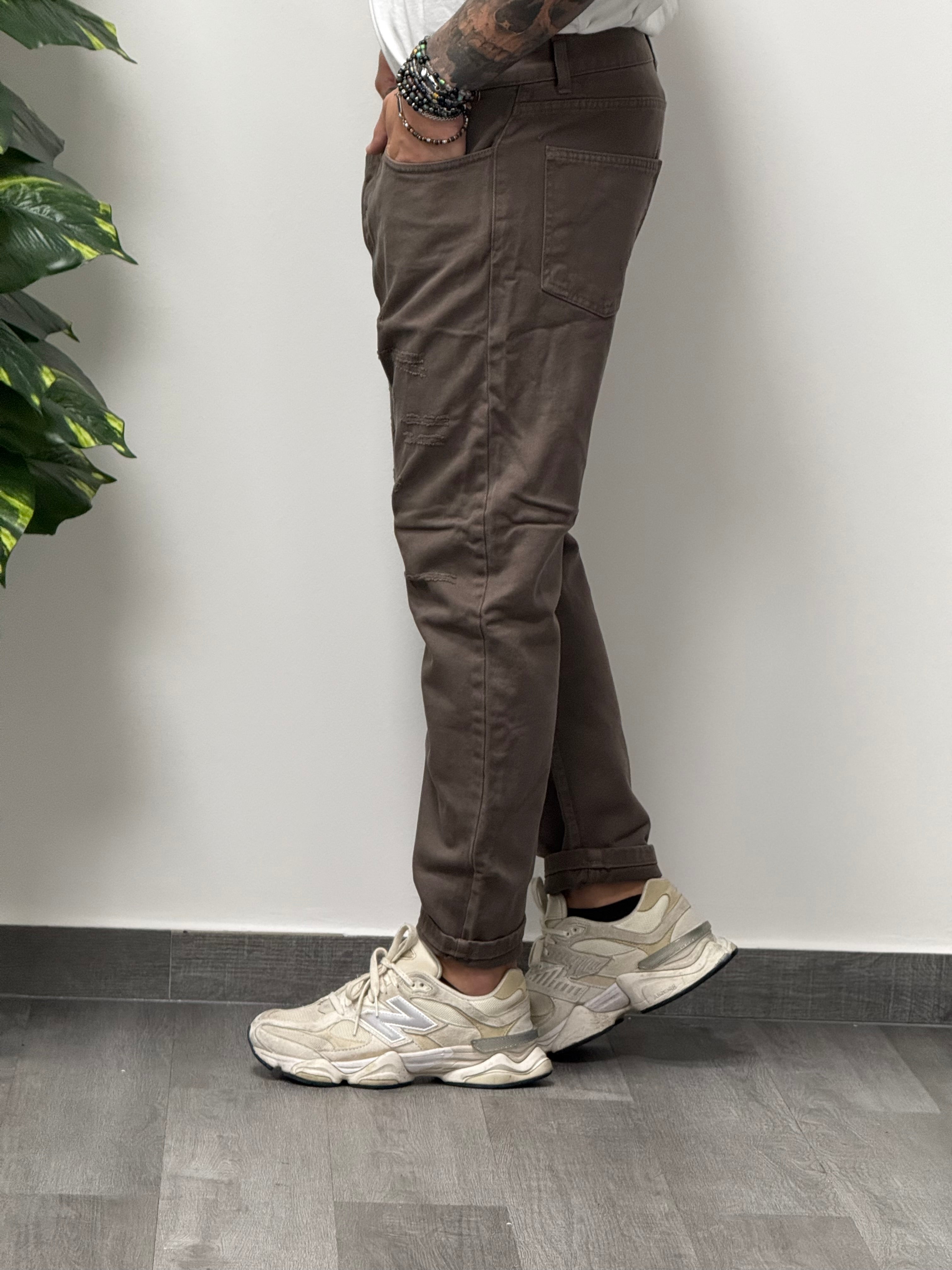 JEANS BULL MARRONE NEW JOB BRAND