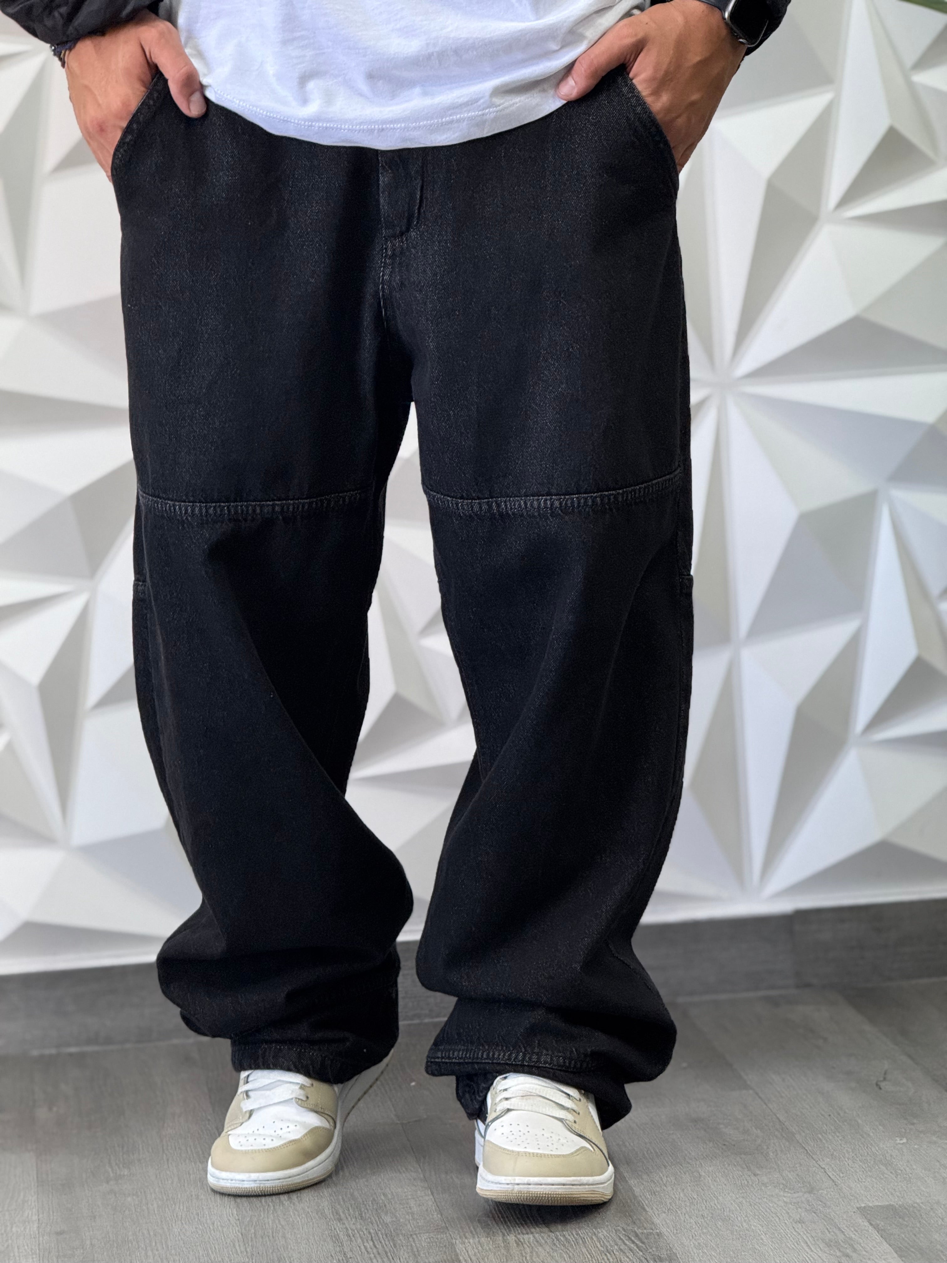Coordinato Baggy swaggy di jeans nero new job brand