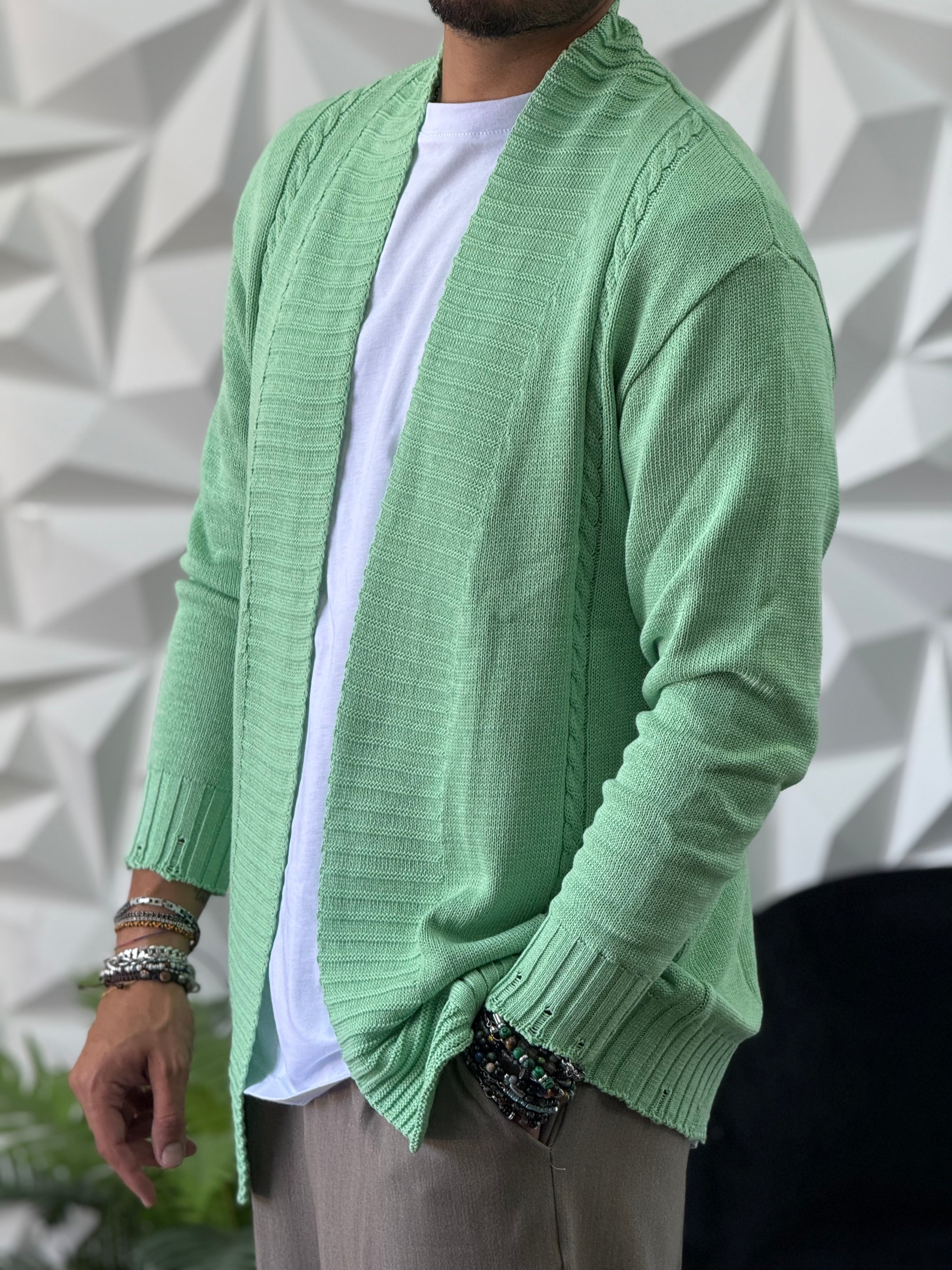 Cardigan verde acido New Job Brand