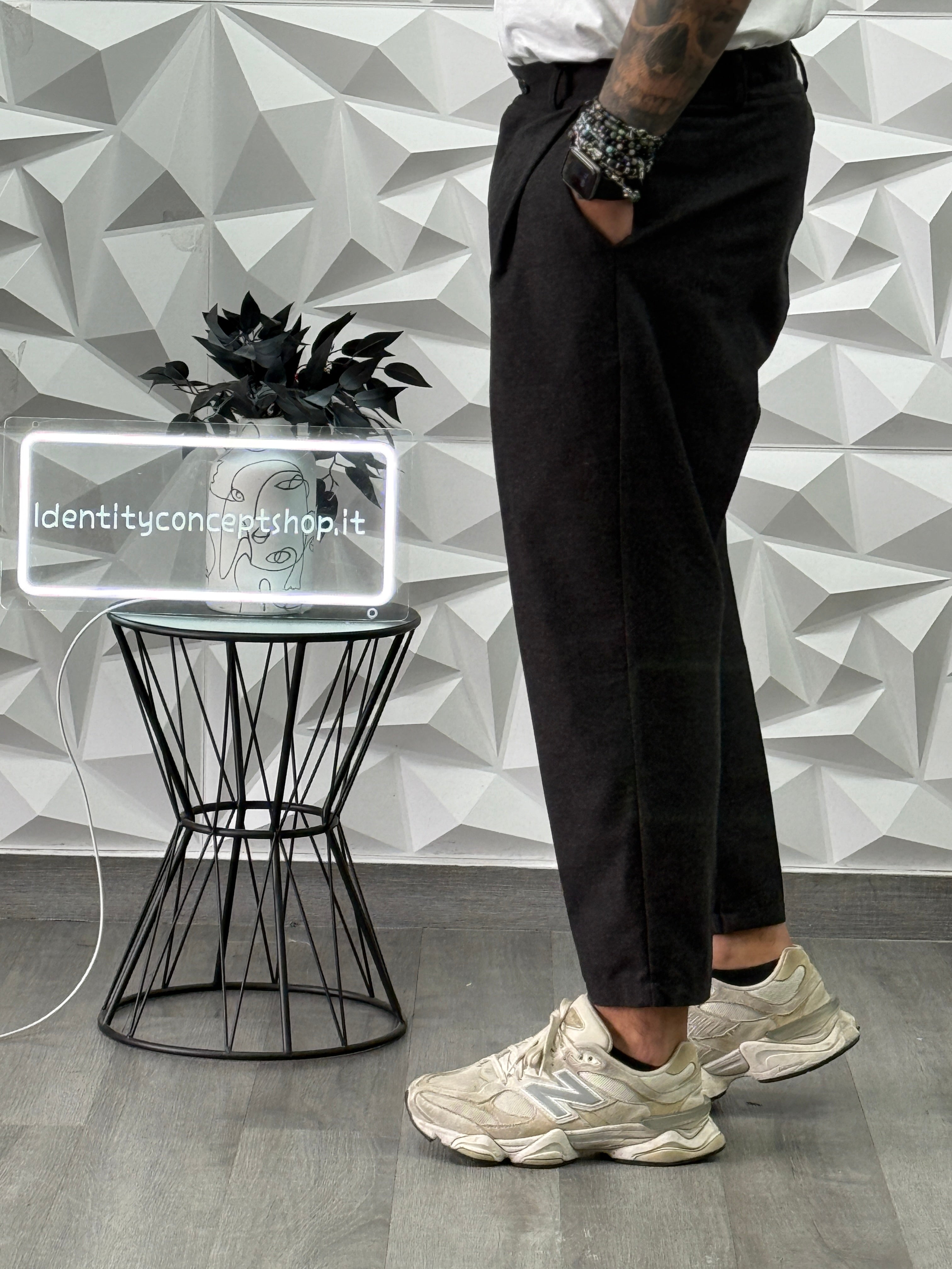 PANTALONE MONTECARLO FW26 GRIGIO SCURO NEW JOB BRAND