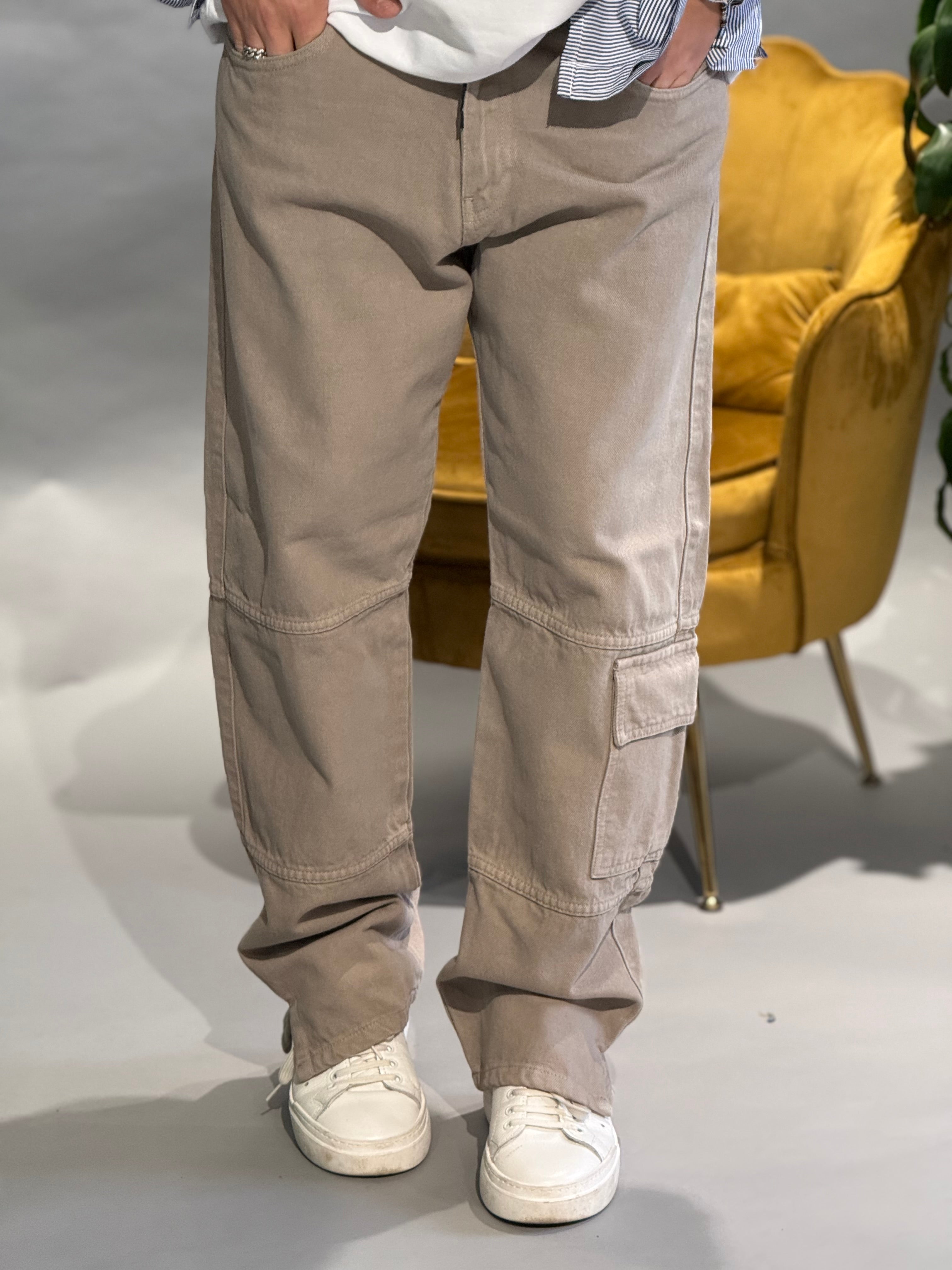 JEANS JAZZ FANGO CARGO CON SPACCO NEW JOB BRAND