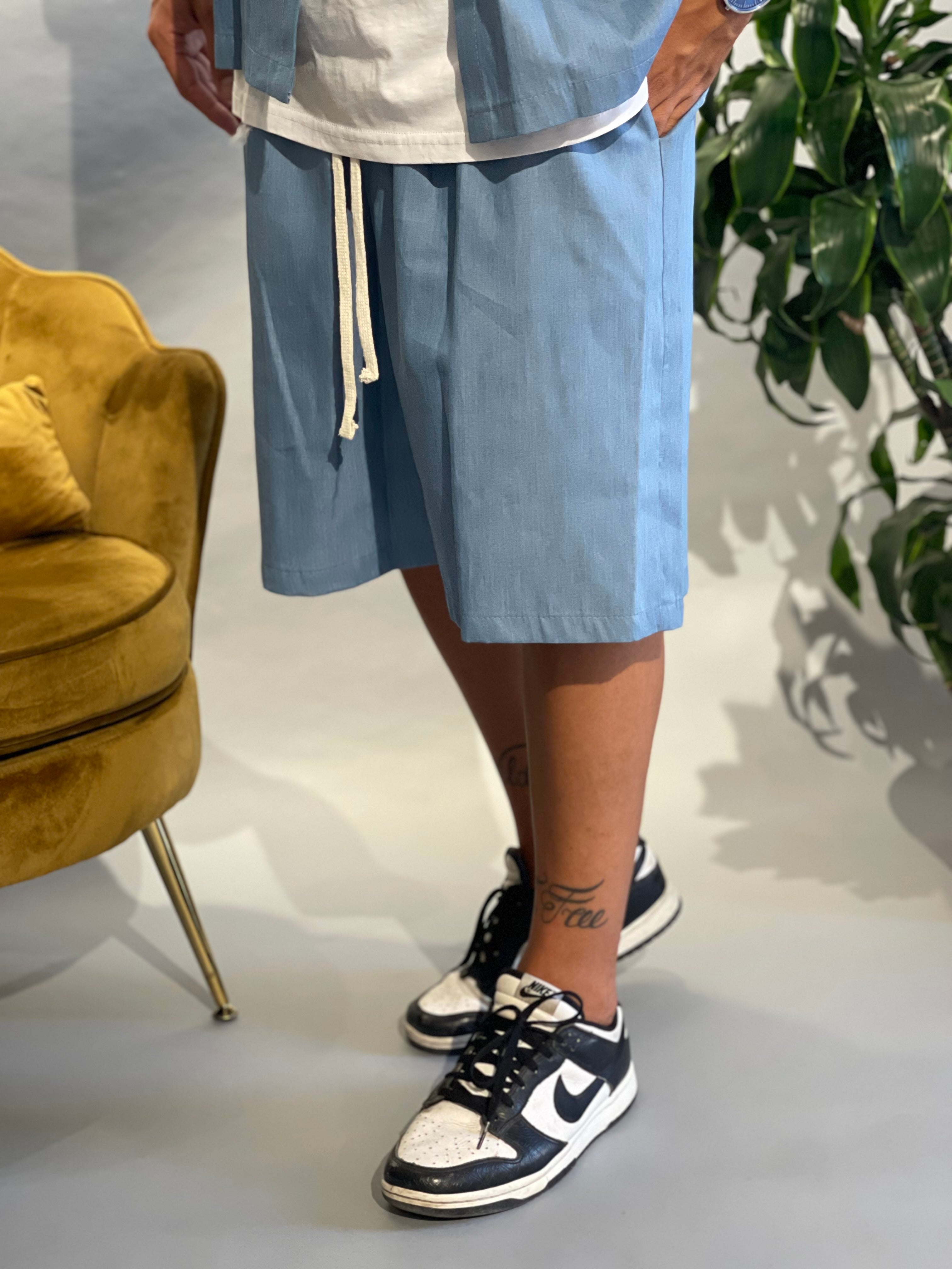 COORDINATO NEW JOB BRAND OVERISZE CELESTE