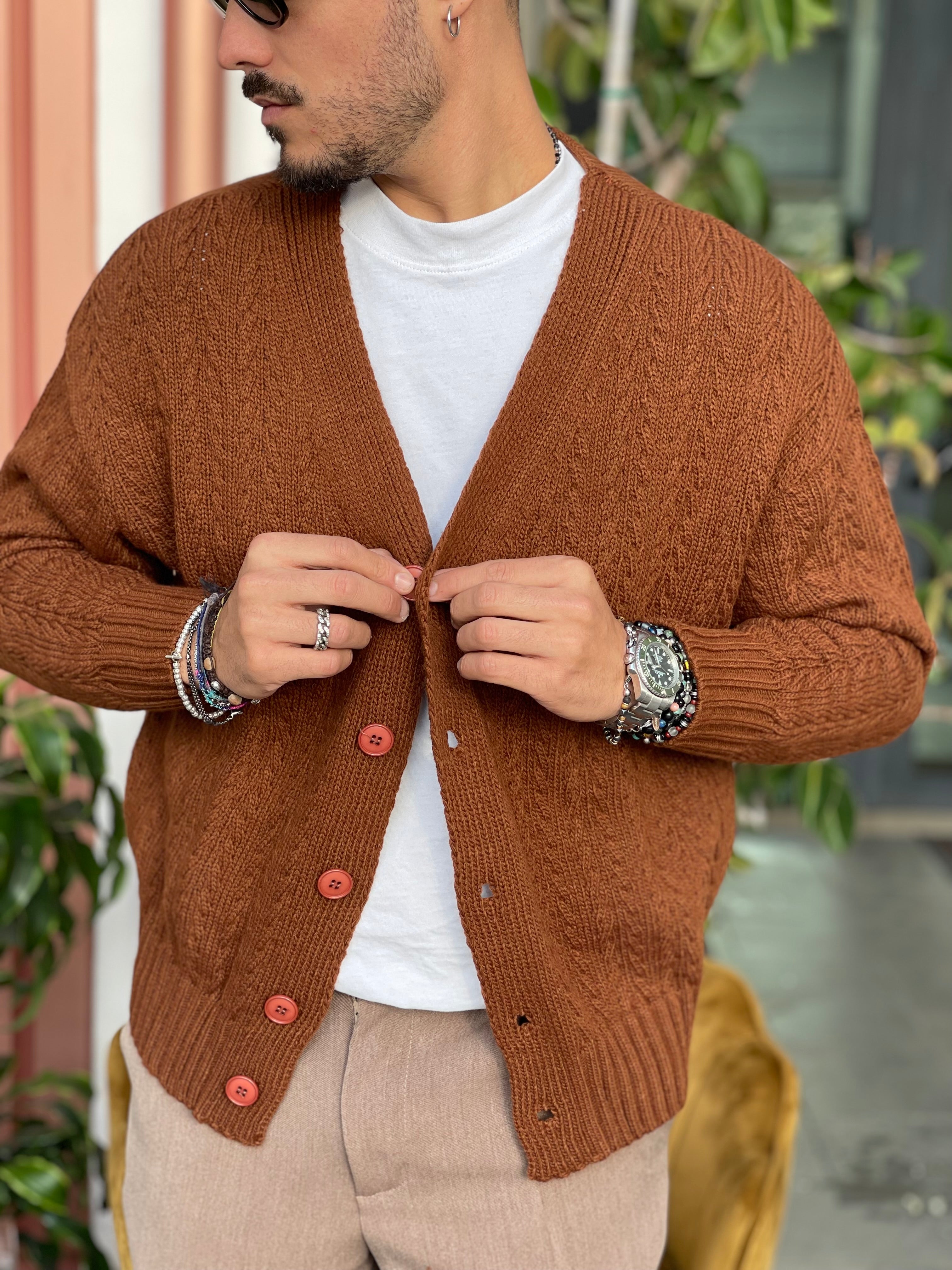 Cardigan Cropped Marrone New Job Brand