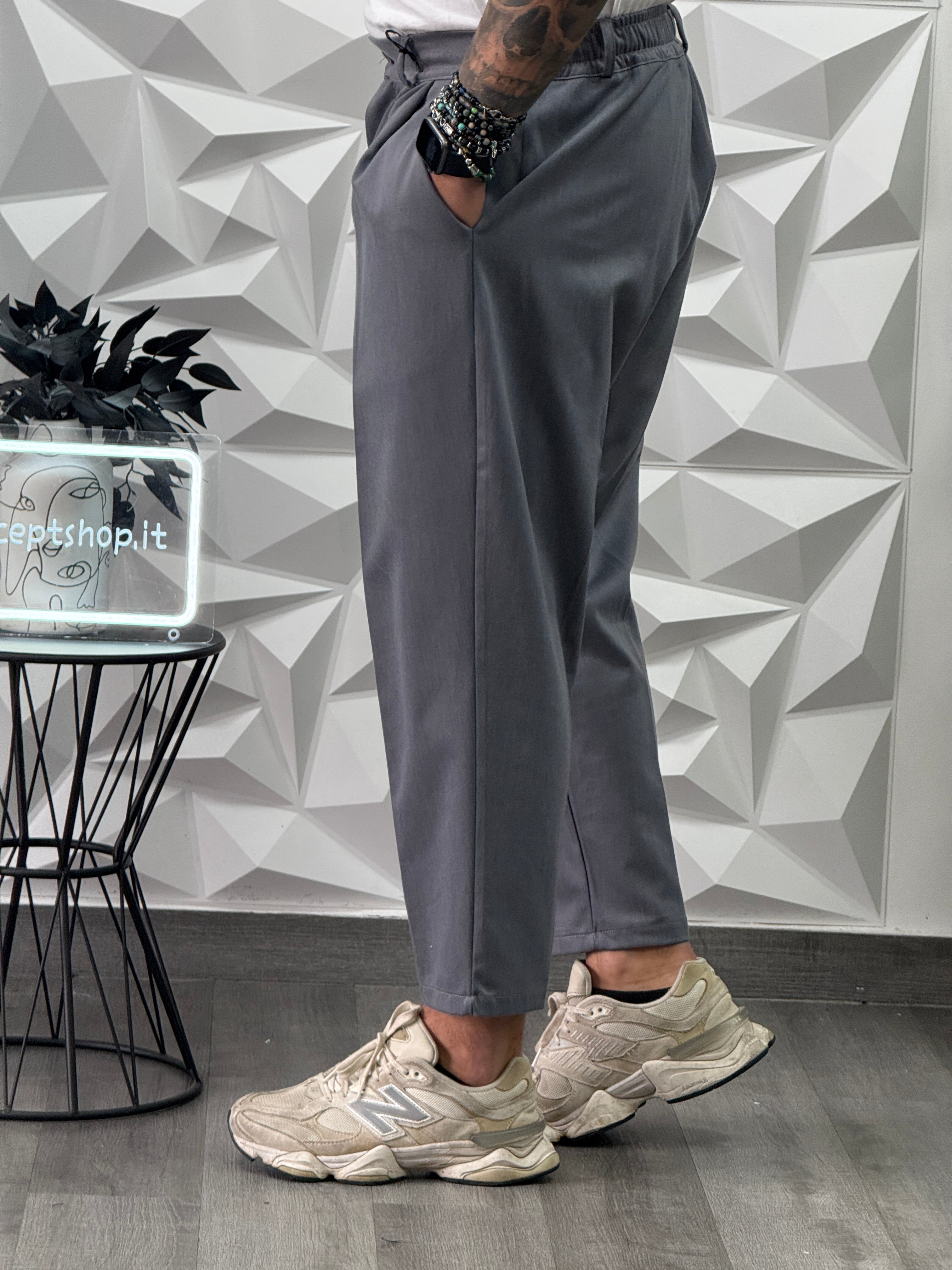 PANTALONE MONTECARLO FW26 PIOMBO NEW JOB BRAND