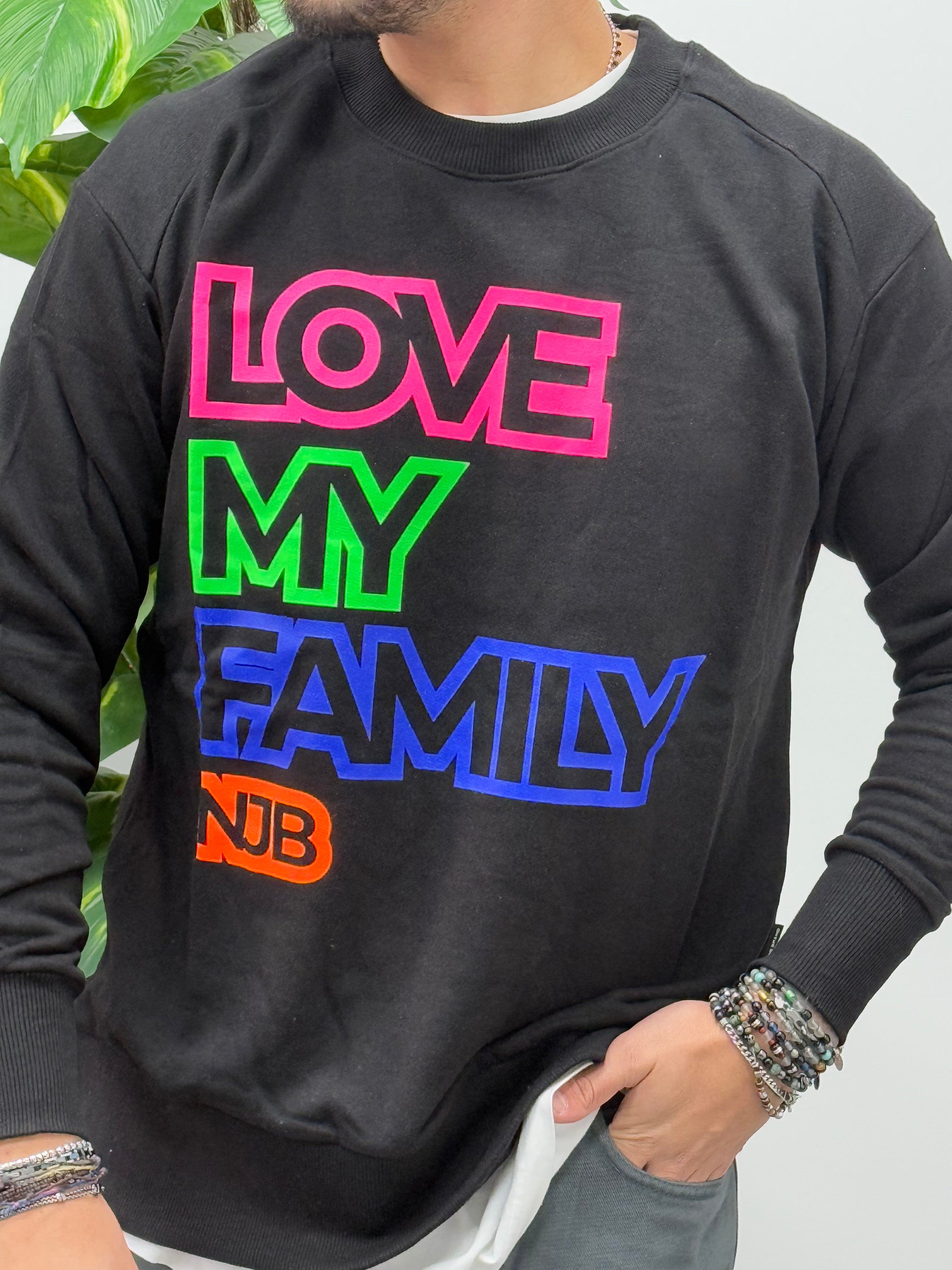 FELPA GIROCOLLO LOVE MY FAMILY
