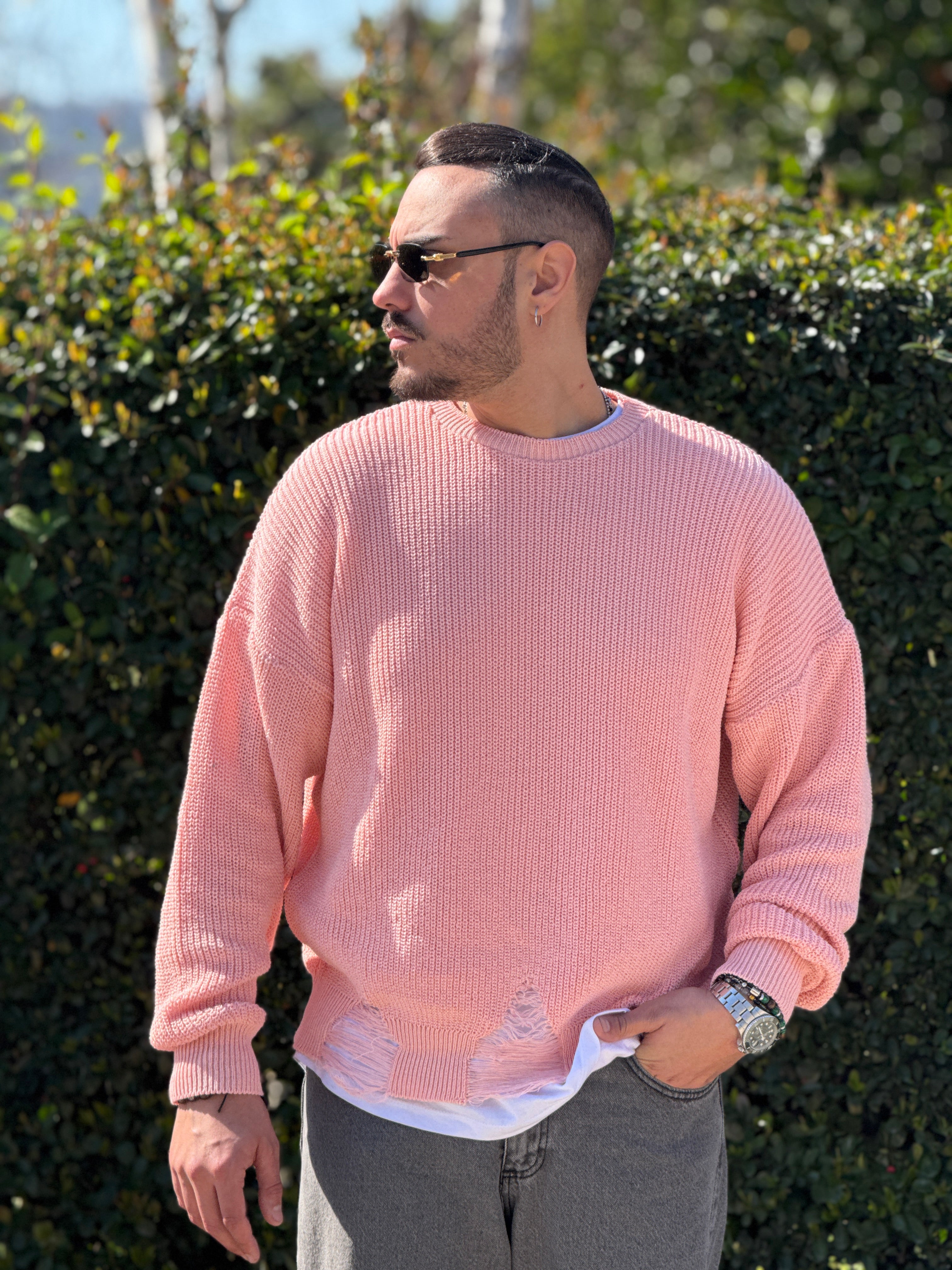 PULLOVER OVERSIZE ROSA NEW JOB BRAND