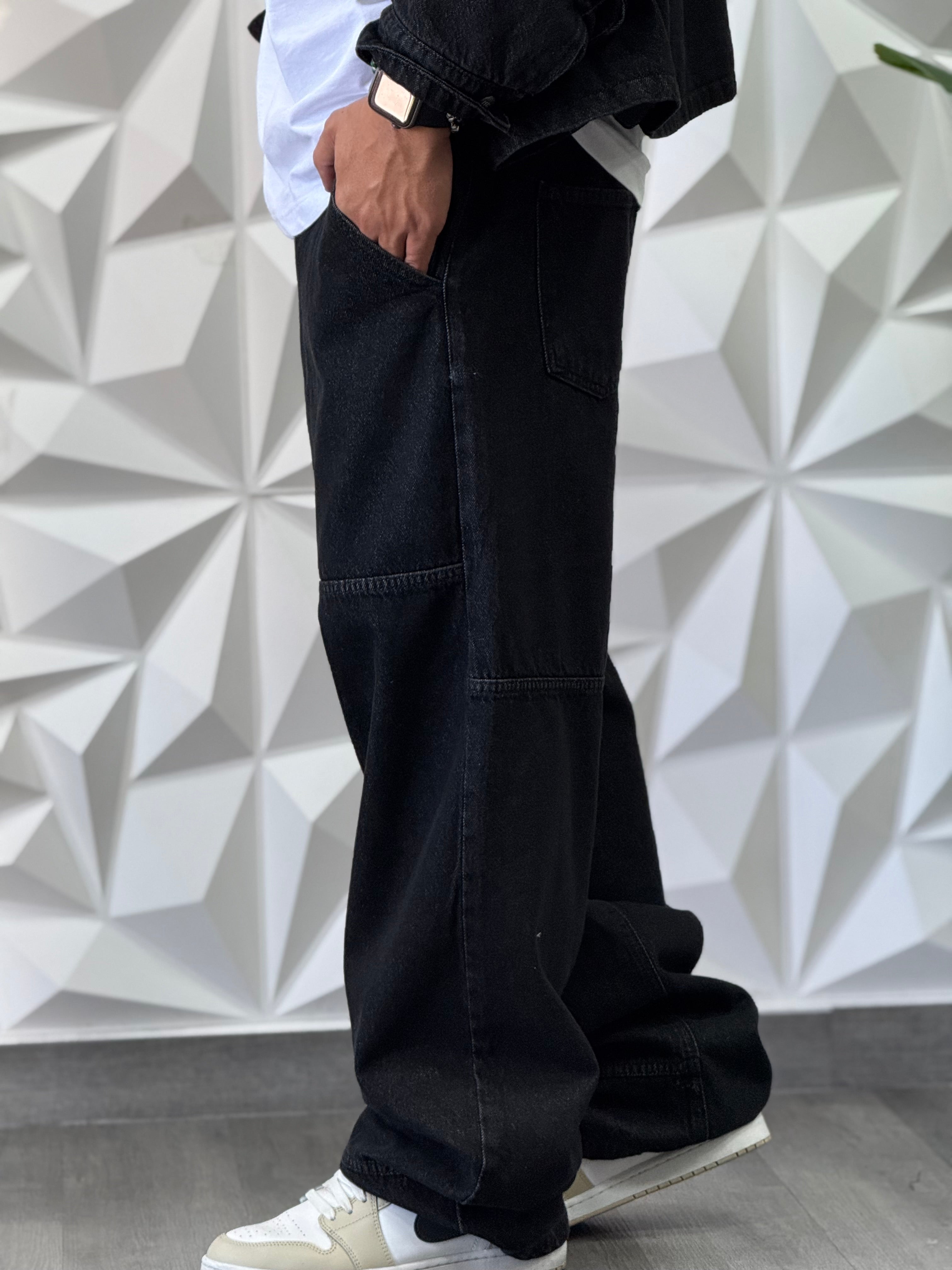 Coordinato Baggy swaggy di jeans nero new job brand