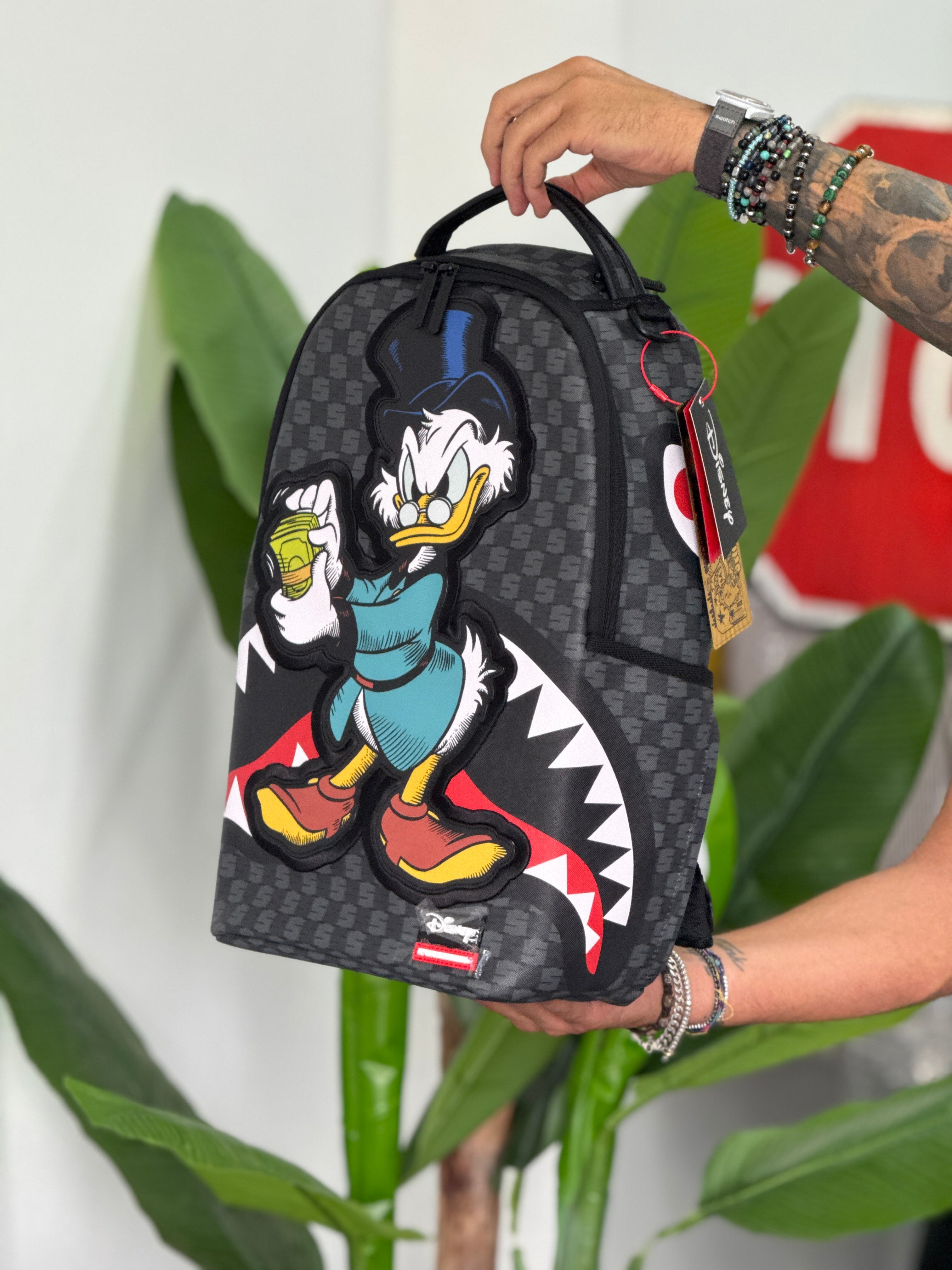 ZAINO SPRAYGROUND DISNEY SCROOGE COUNTING MONEY