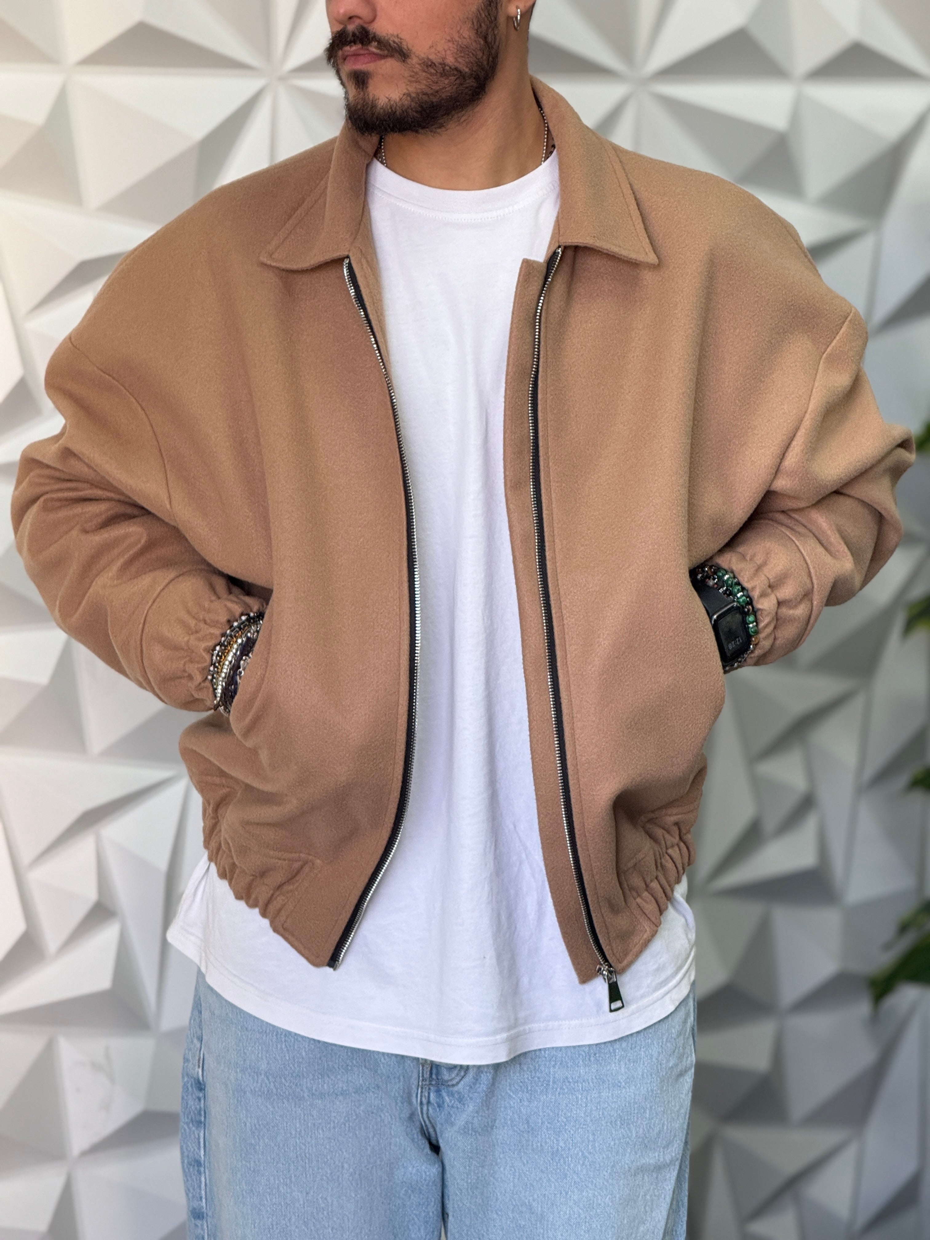 BOMBER BONSAI CAMEL IN TESSUTO NEW JOB BRAND