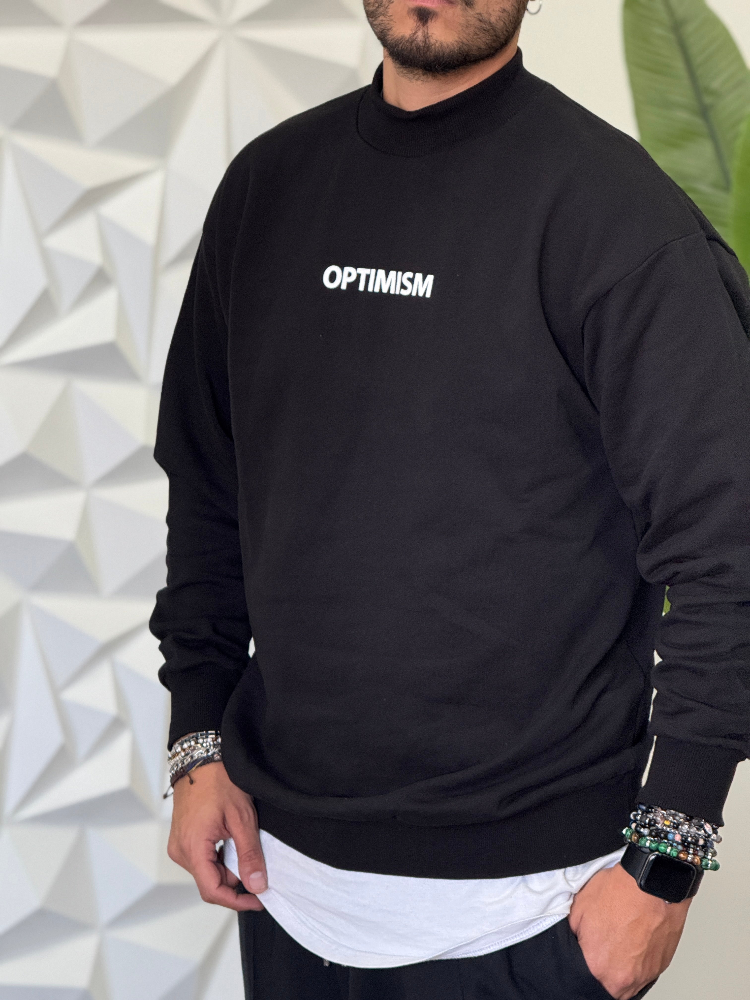 Coordinato tuta Mezzocollo optimism nero New Job Brand