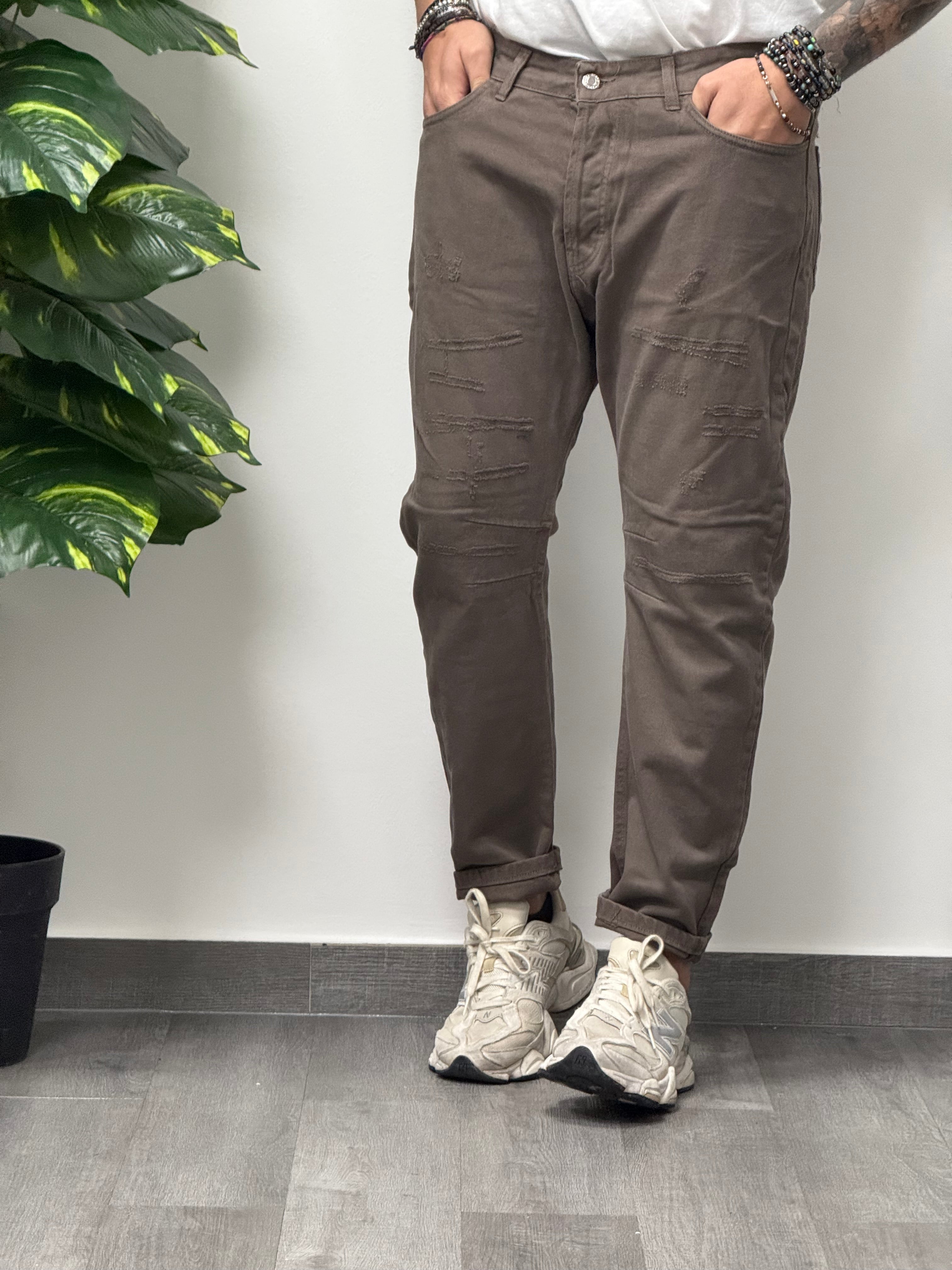 JEANS BULL MARRONE NEW JOB BRAND