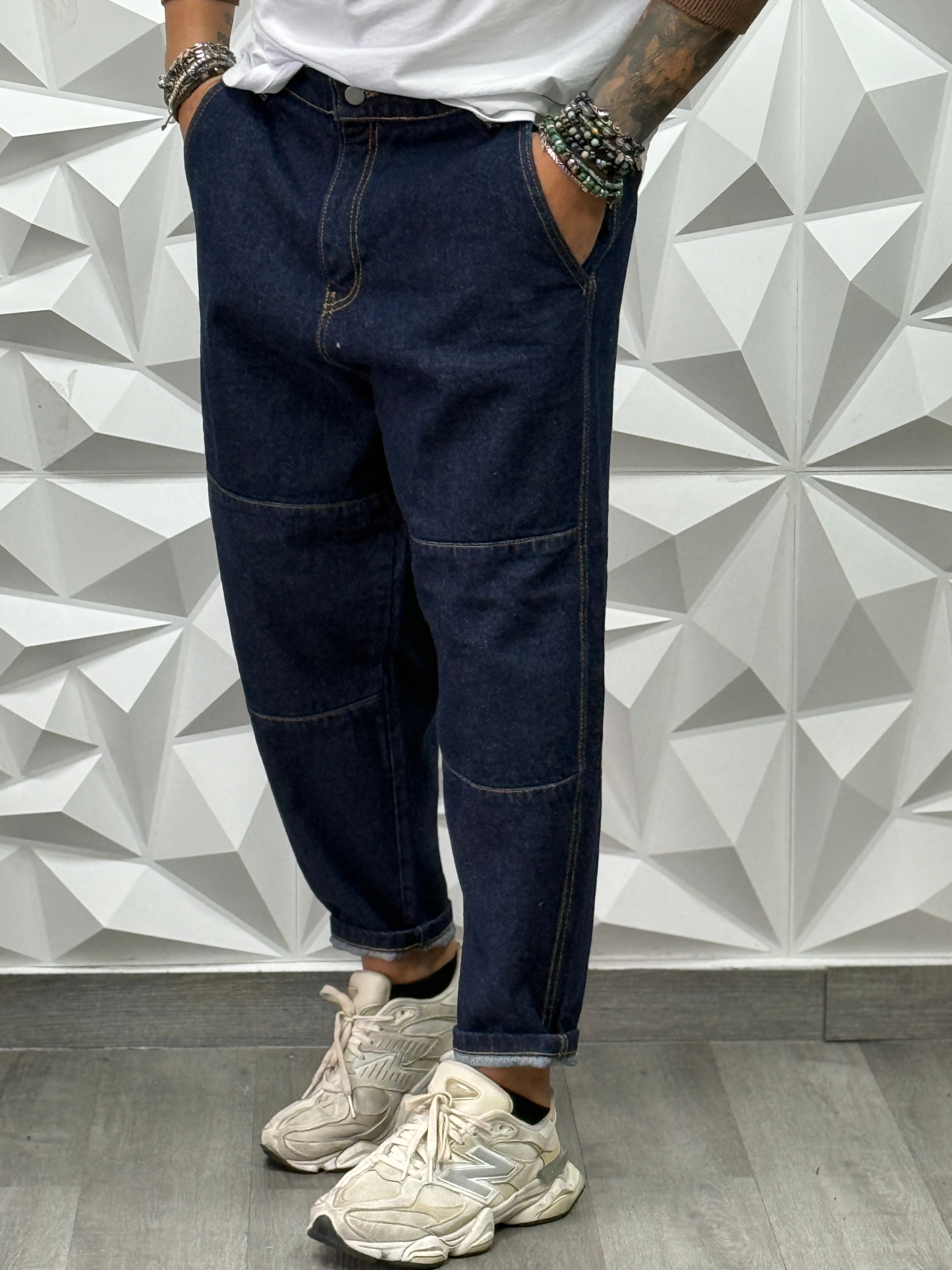 Jeans Canaria blu cuciture New Job Brand