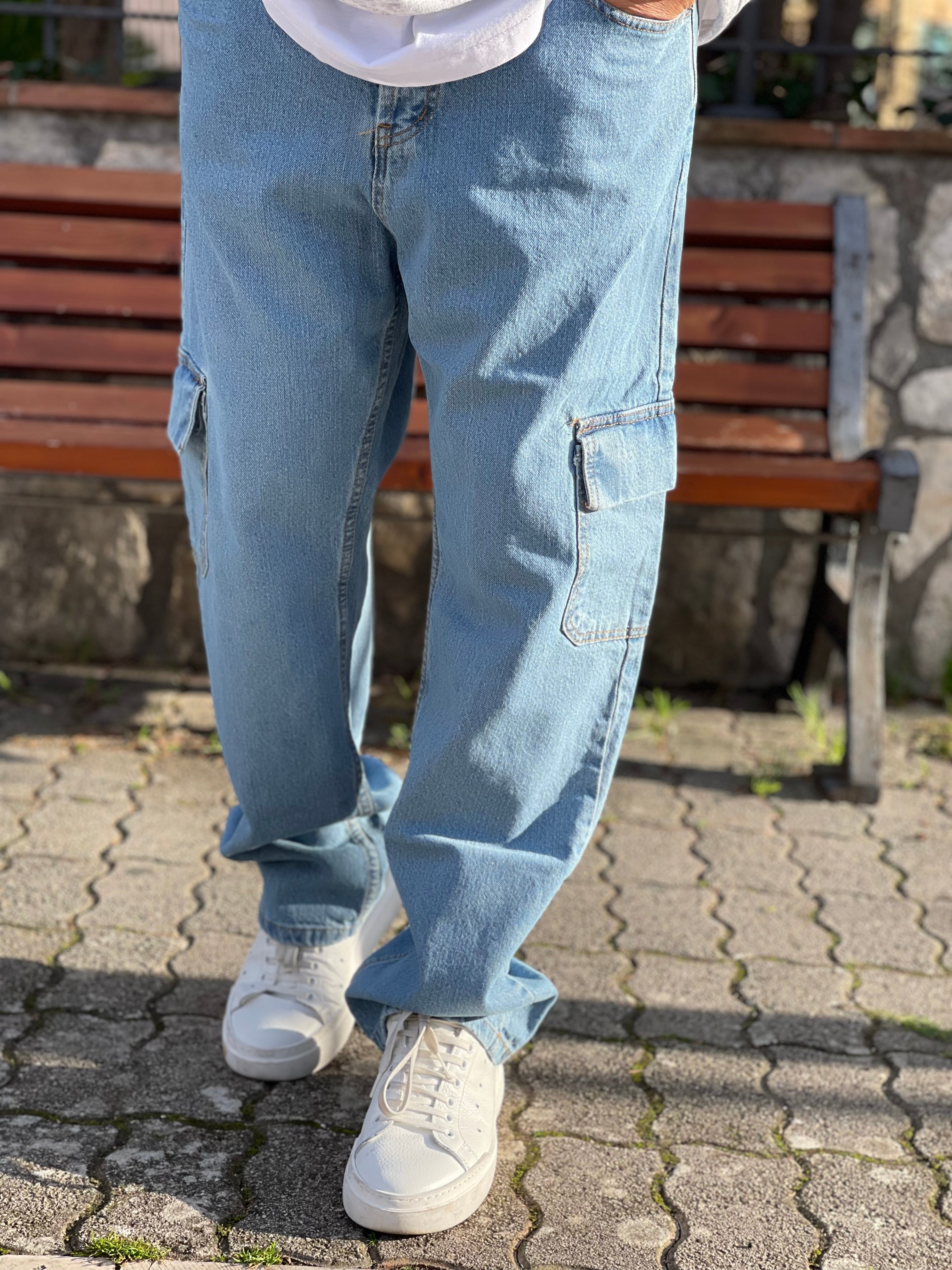 JEANS CARGO FONDO AMPIO NEW JOB BRAND