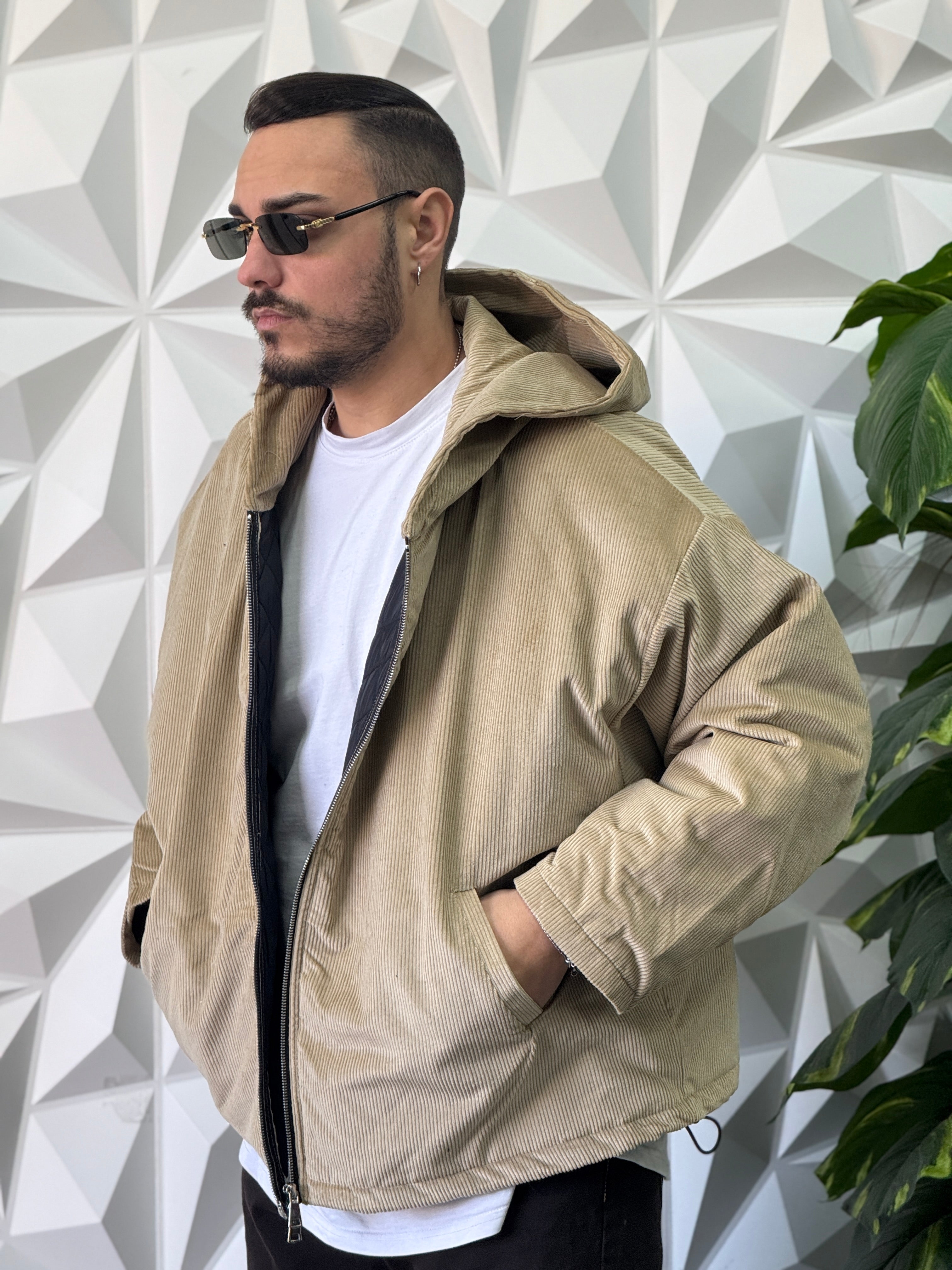 COLLEGE CAMEL VELLUTO CON CAPPUCCIO NEW JOB BRAND