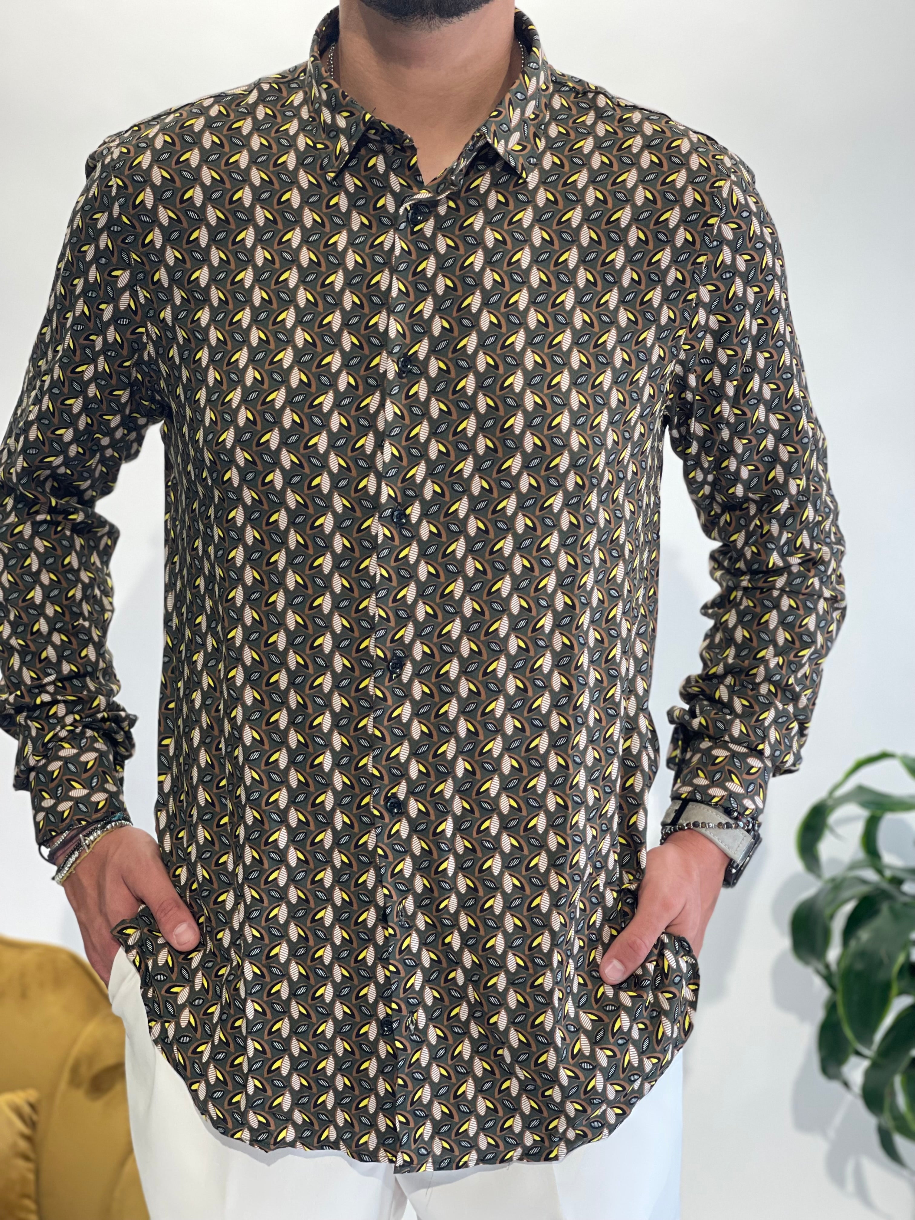 CAMICIA NJB FOGLIA BASE VERDE