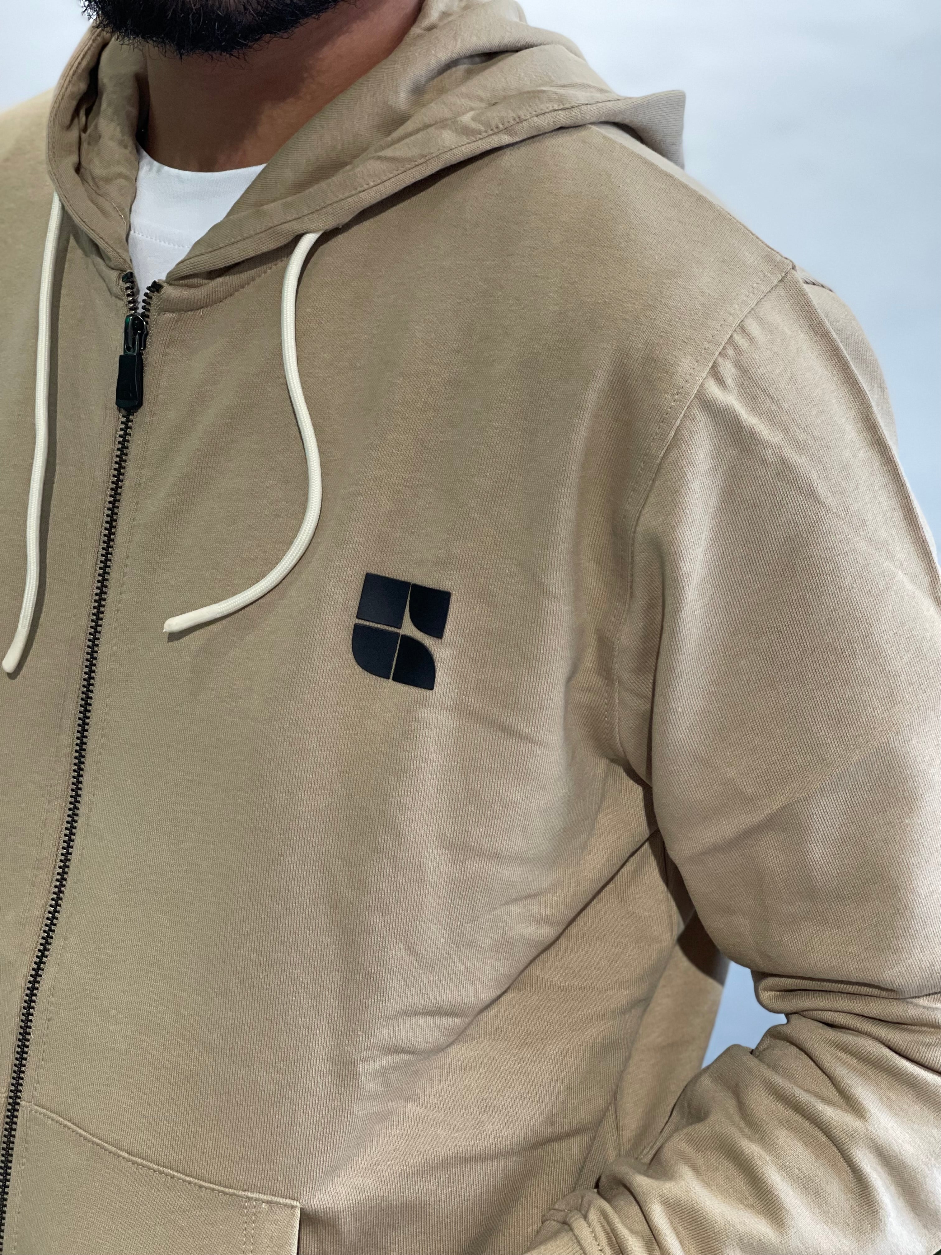 FELPA ZIP URBAN RING BEIGE